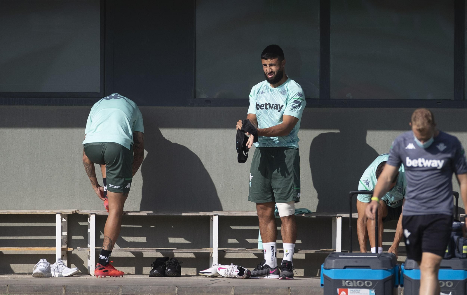 Nabil Fekir, en un entrenamiento del Betis.