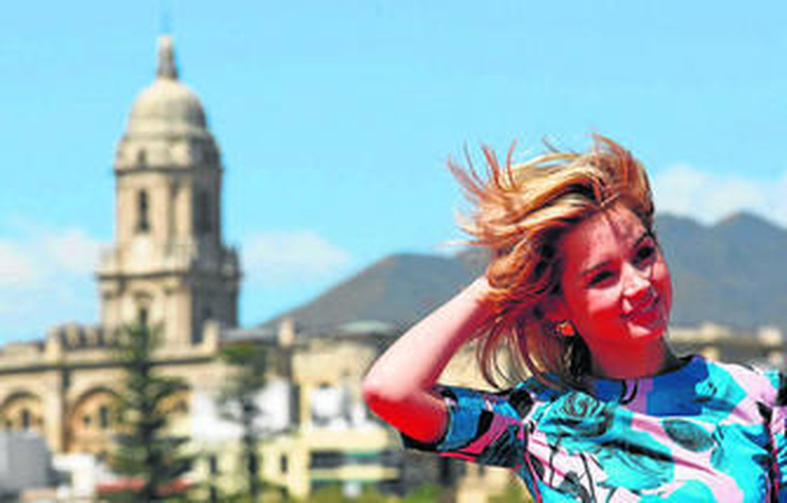 Ana de Armas, ayer, en Málaga.