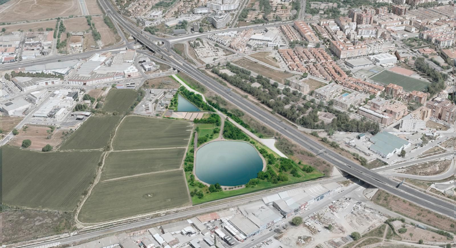 Imagen que tendrá el lago cuando esté lleno con el agua de lluvia.