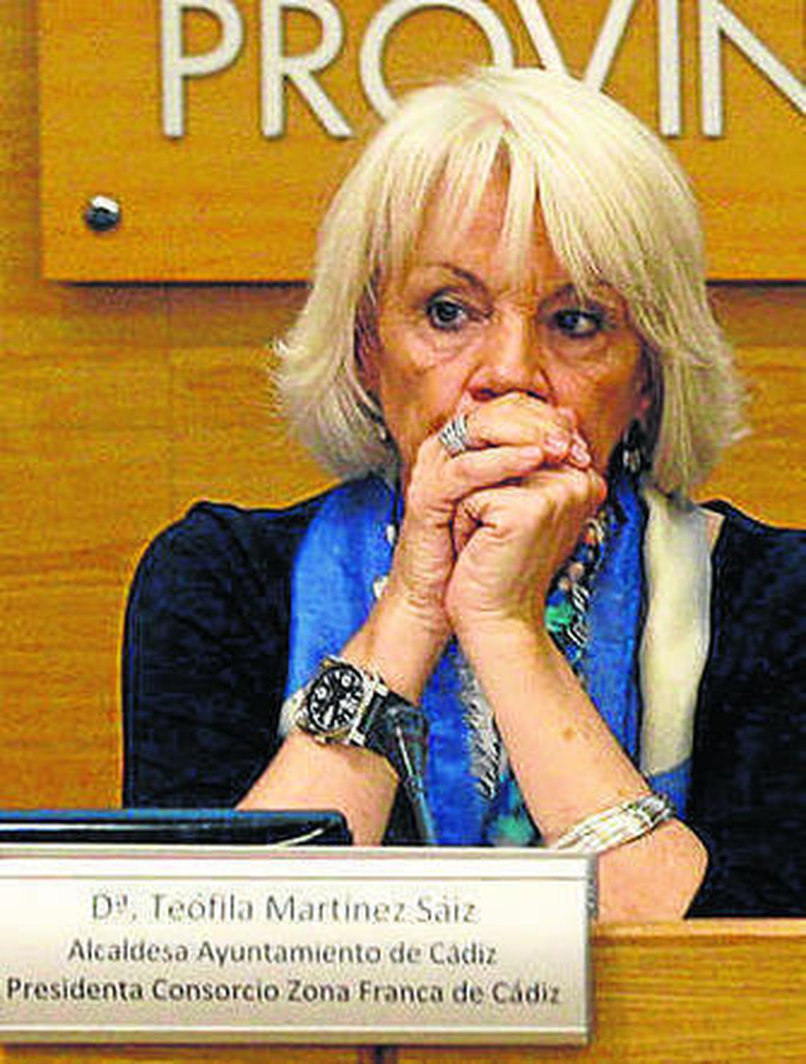 Teófila Martínez, ayer.