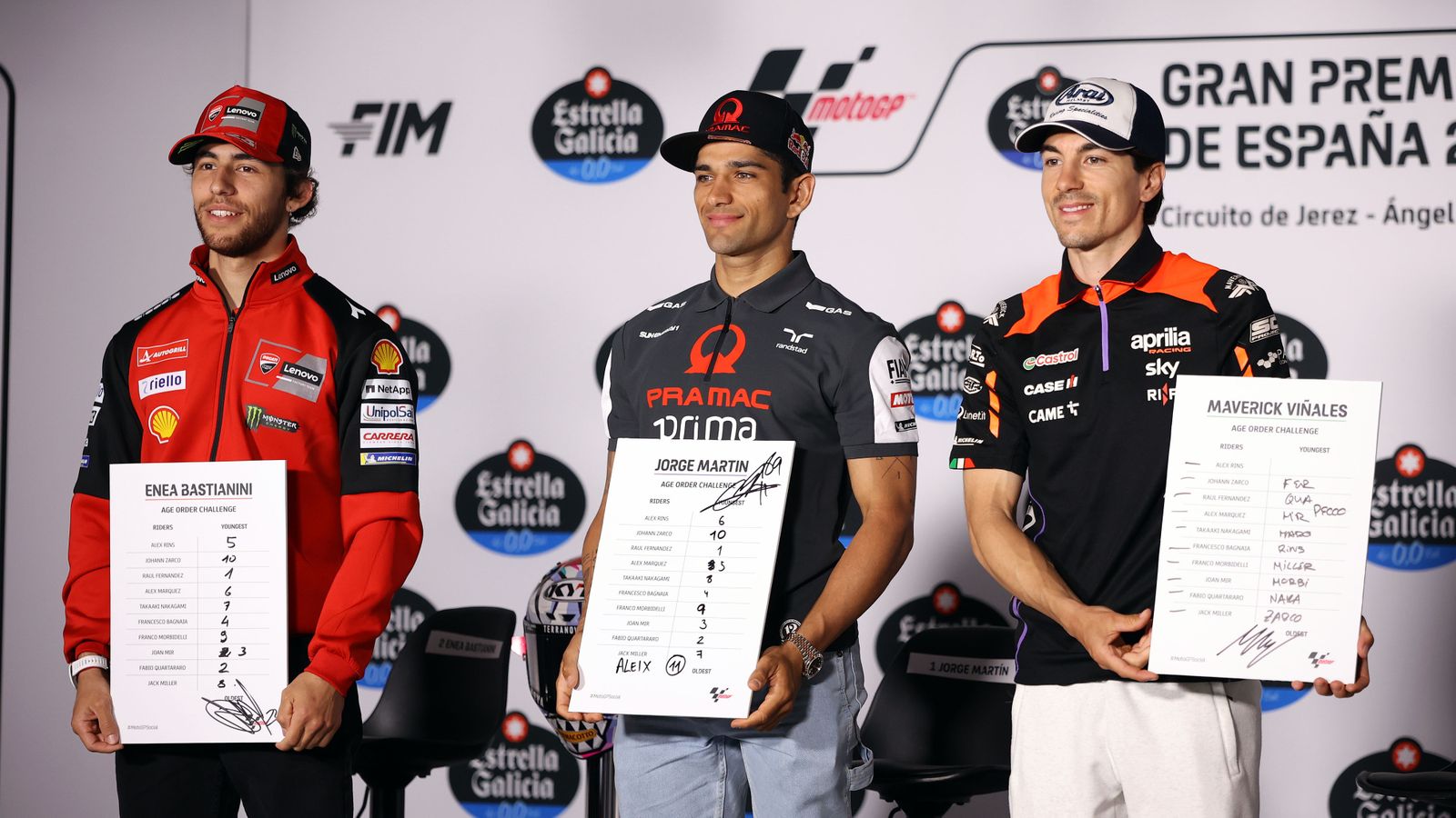 Rueda de prensa de los pilotos de MotoGP en el Circuito de Jerez