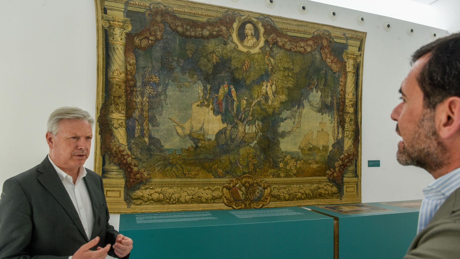 Una de las sargas de Bacarisas expuesta.