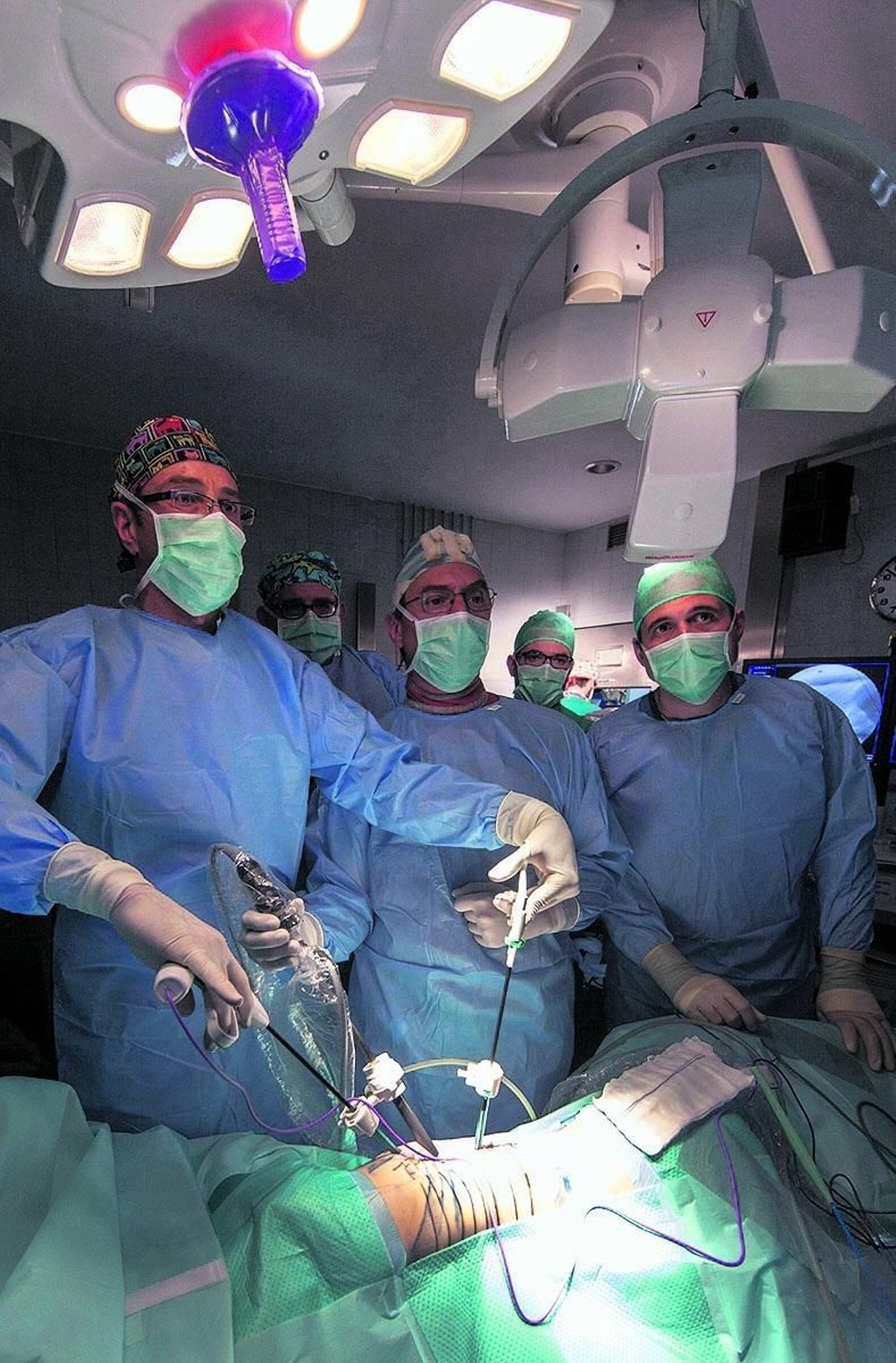 El equipo en un momento de una intervención