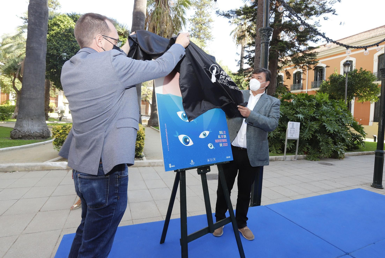 Imágenes de la presentación del cartel de la 47 edición del Festival de Cine Iberoamericano de Huelva