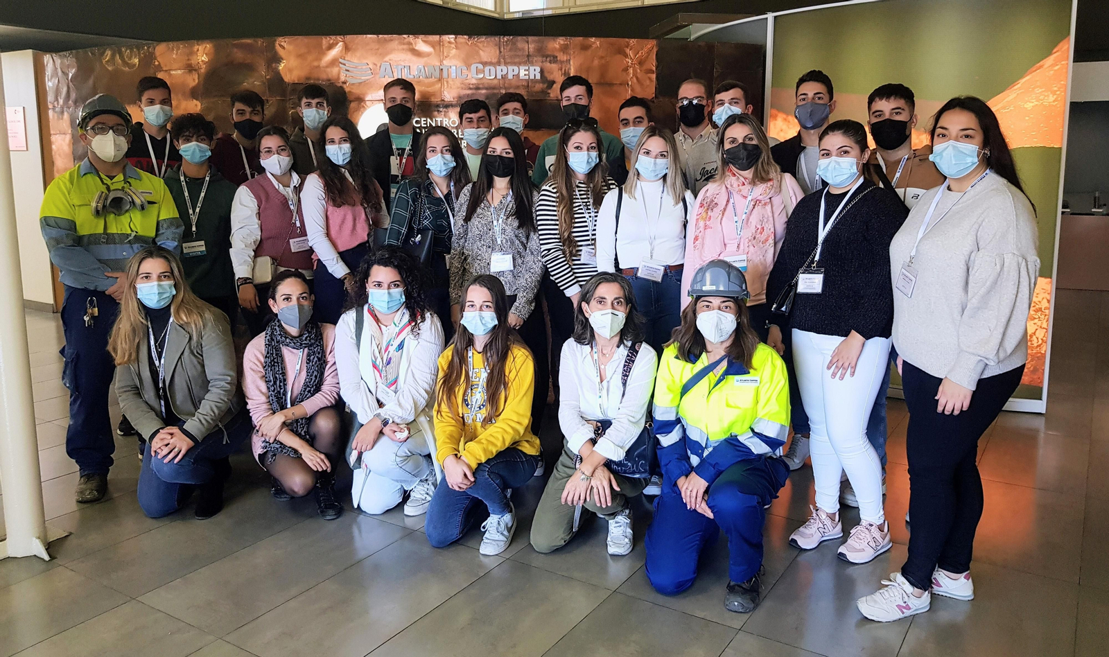 IES de La Palma del Condado en la visita al Centro de Interpretación del  Cobre.