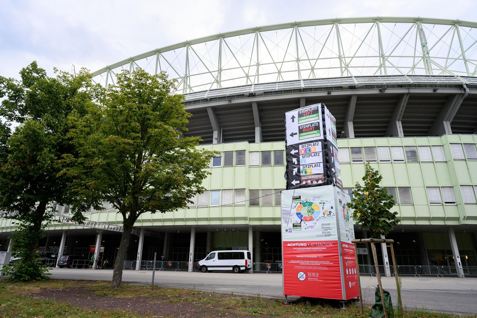 El estadio Ernst Happel, donde se iba a celebrar el concierto.