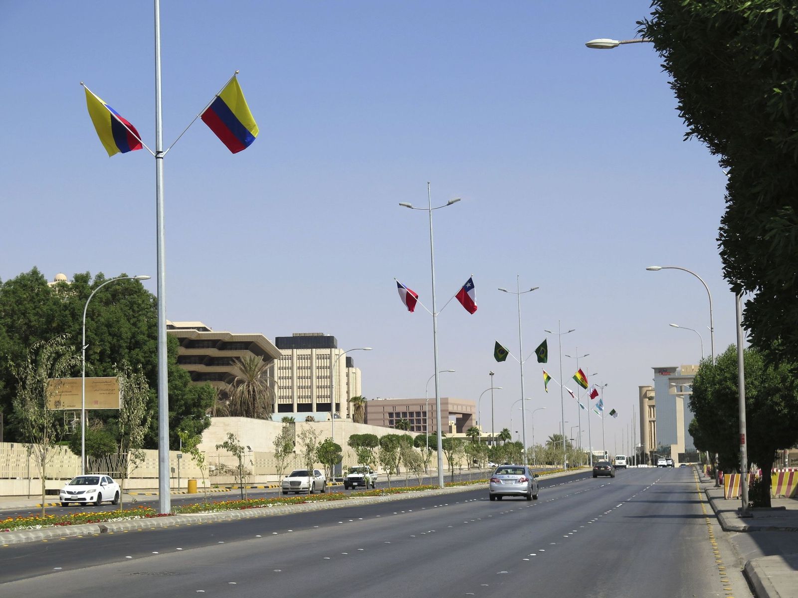 Imagen de una avenida en Riad.