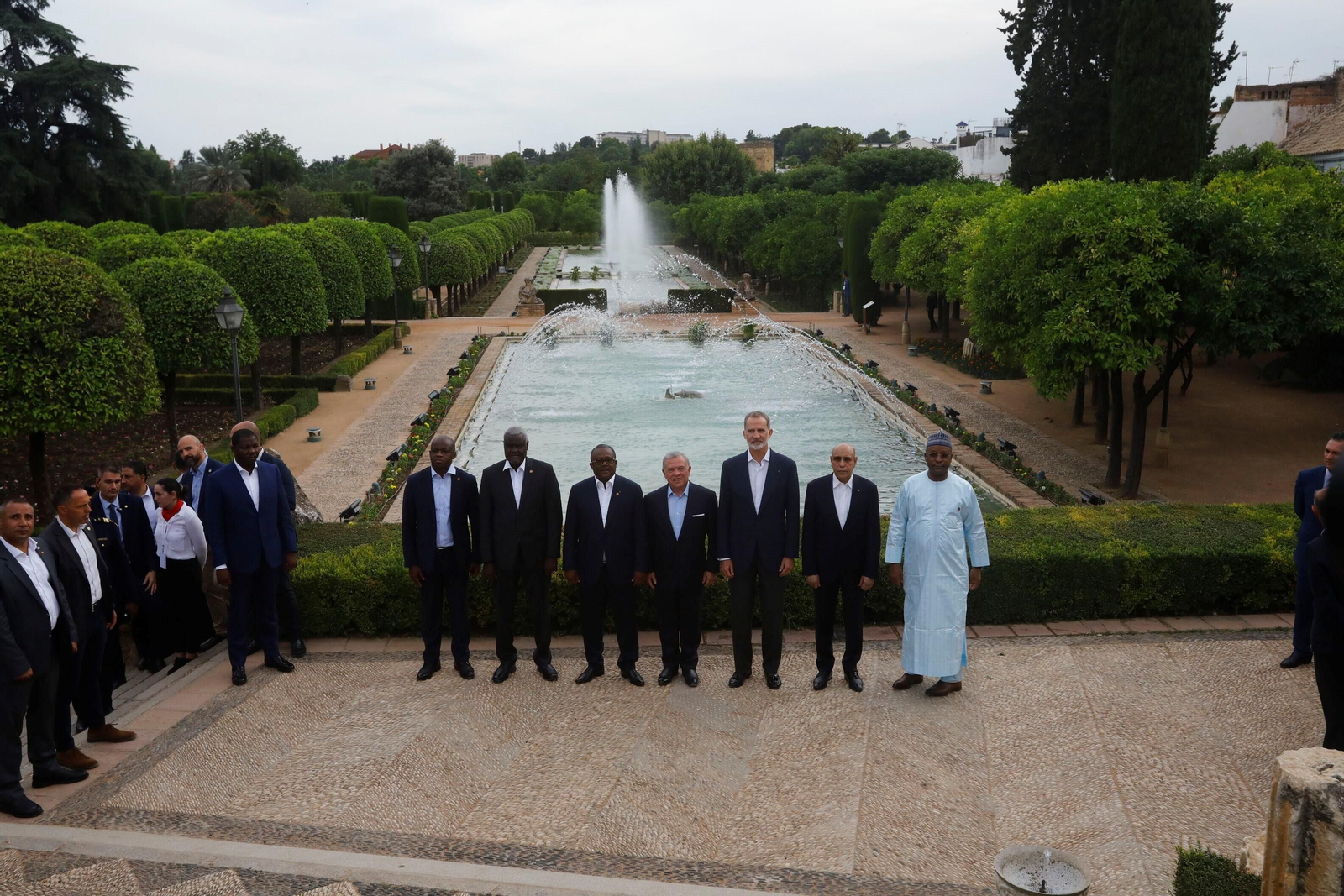 Los reyes Felipe VI y Abdalá II, en el Alcázar de los Reyes Cristianos de Córdoba