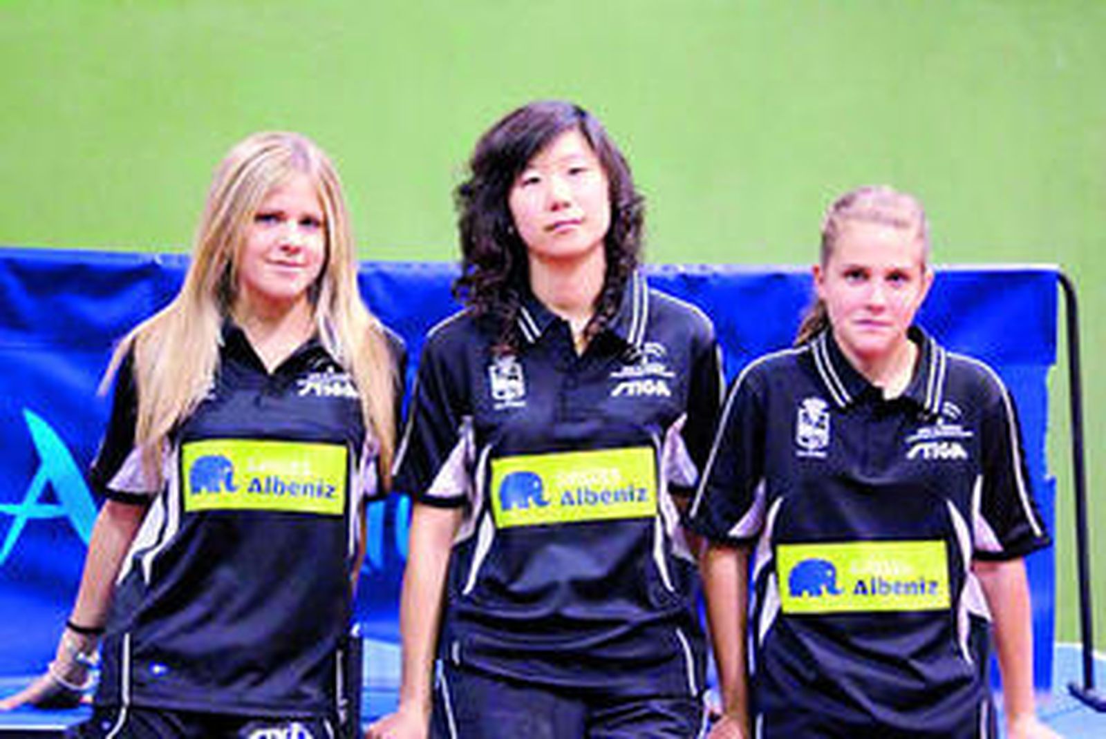 María Gámez, Liu Feng y Maribel Molina.