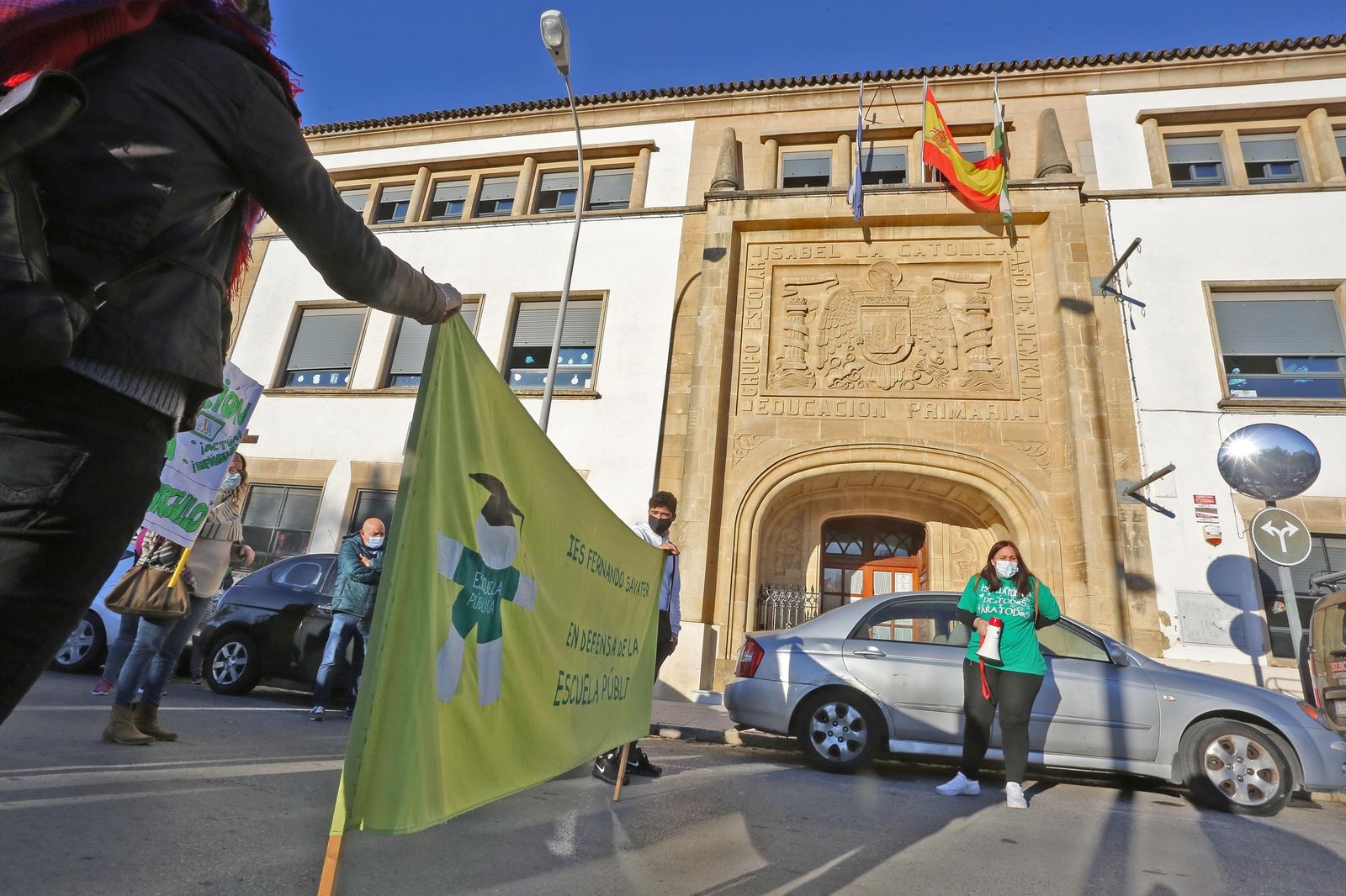 Manifestación del AMPA del colegio Isabel la Católica