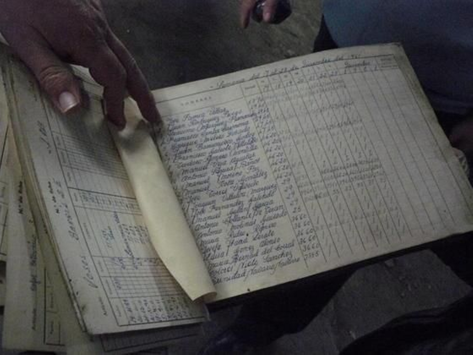 Parte del archivo histórico de la antigua Fábrica de Vidrios de la Trinidad que se han encontrado dentro del inmueble y recuperados por el profesor Julián Sobrino.  Foto: Samara Calero