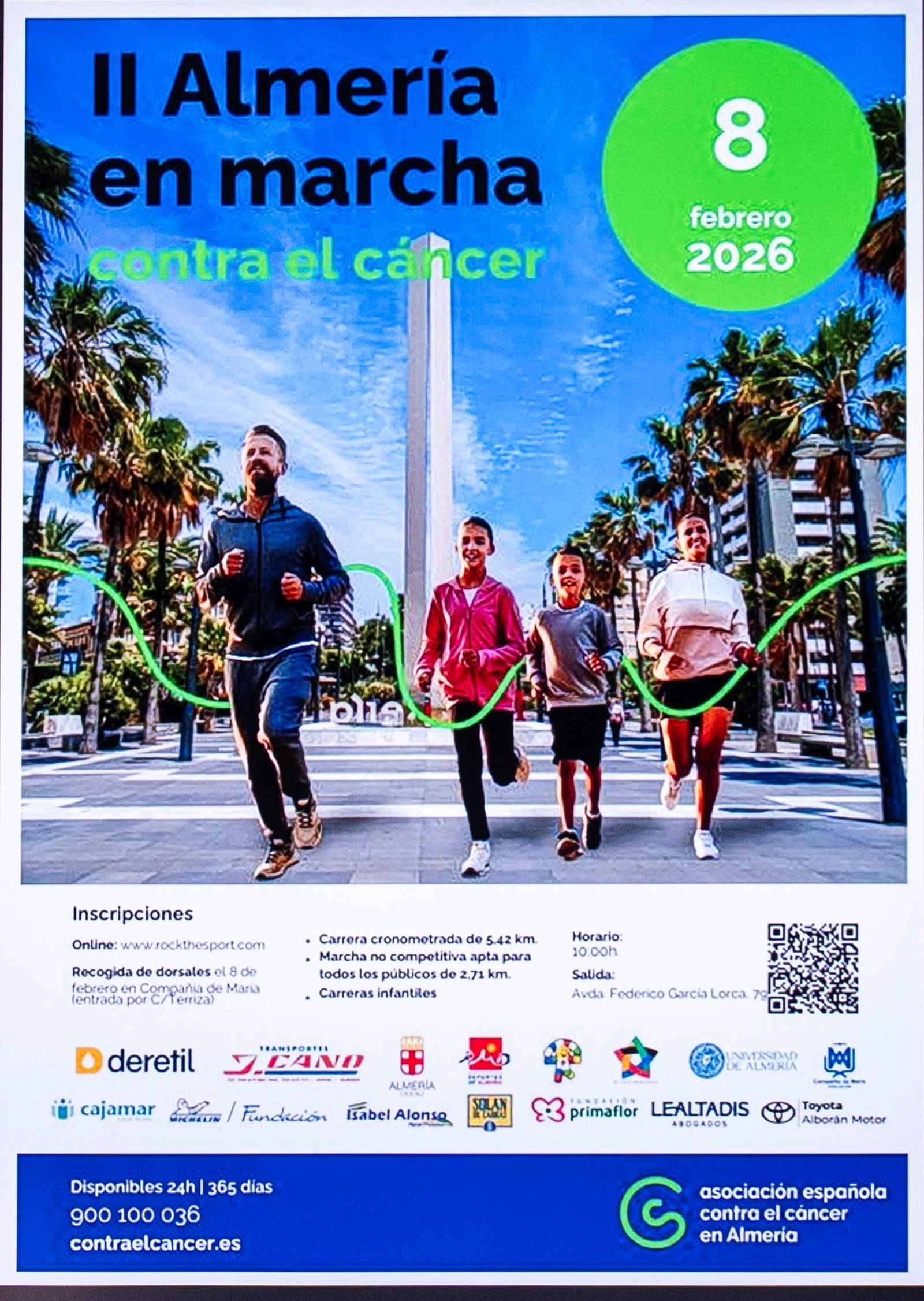 Cartel de la II Almería en marcha que tendrá lugar este domingo en la capital