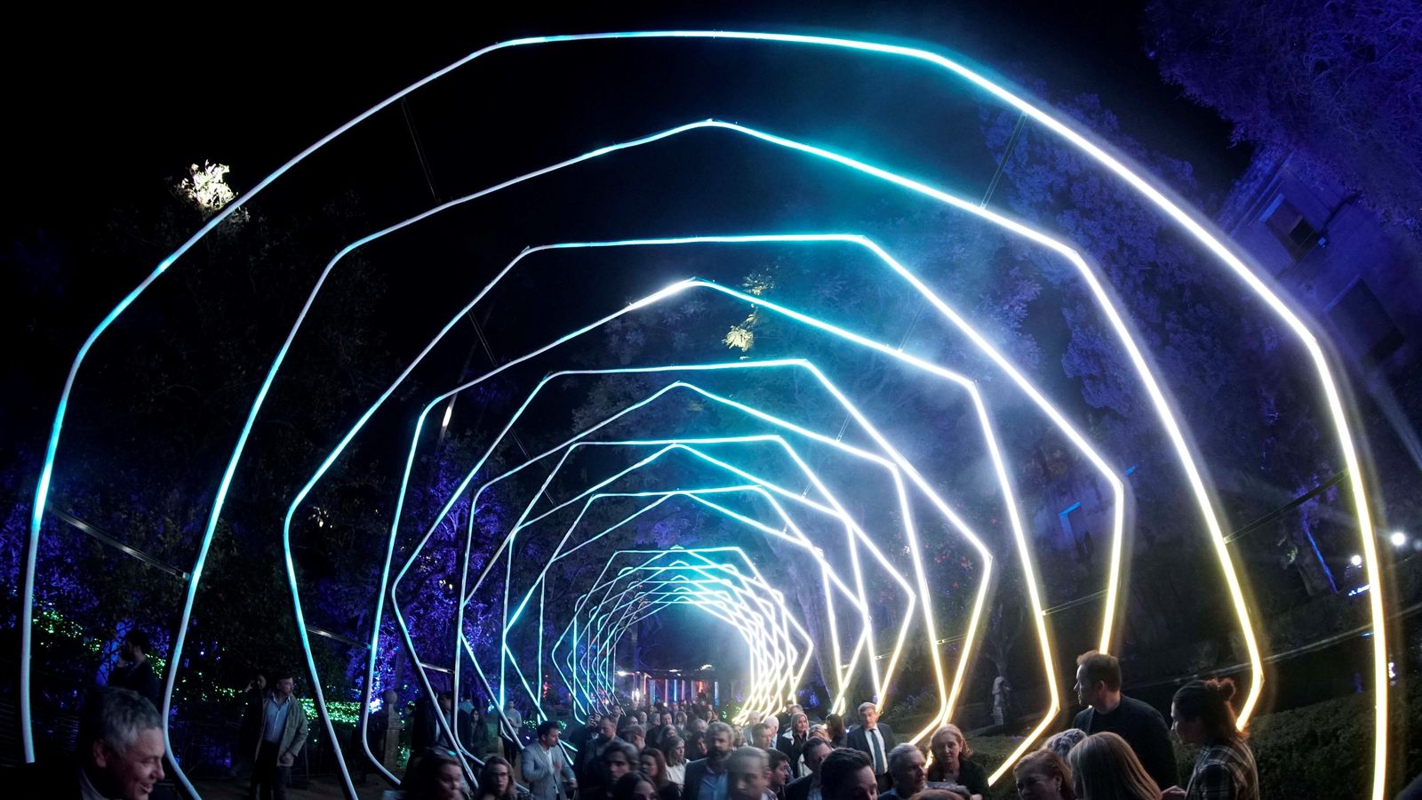 Otro de los juegos de luces del espectáculo.