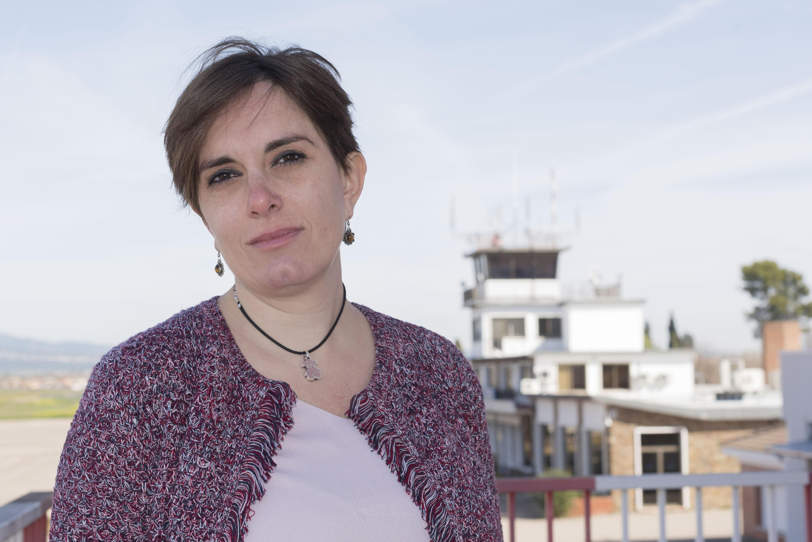 Sonia Martín, en el aeropuerto de Córdoba.