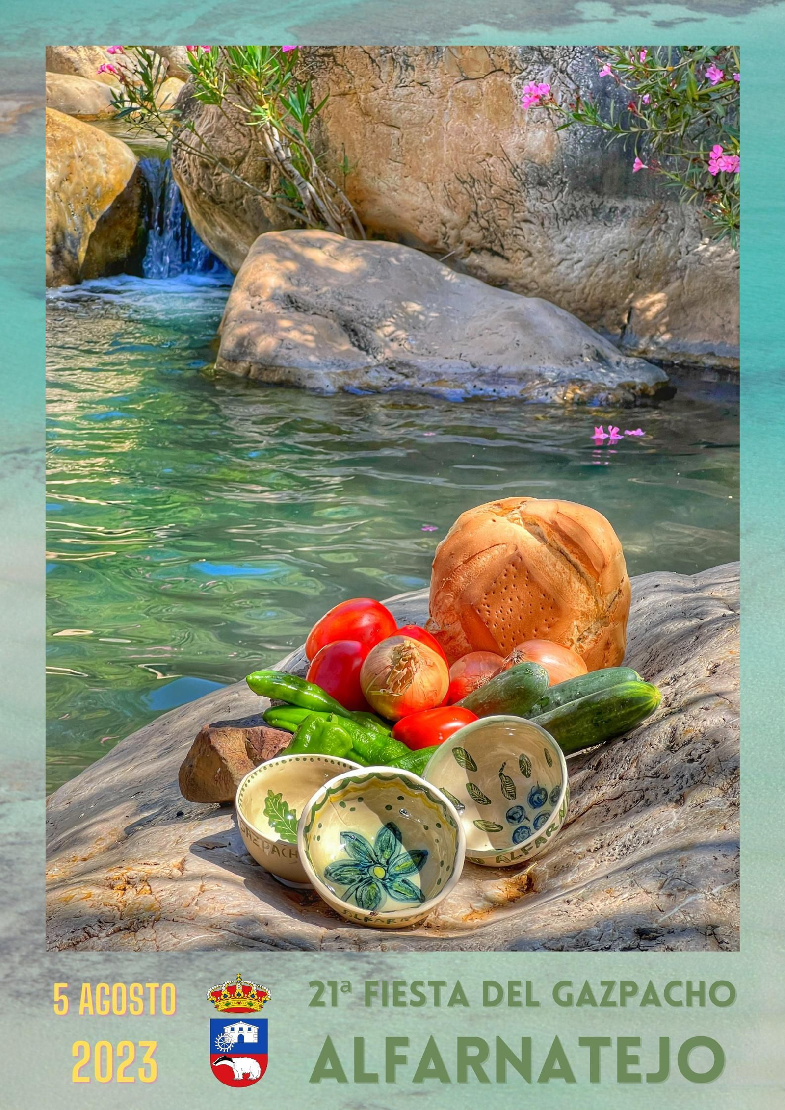 Cartel promocionado de la Fiesta del Gazpacho en Alfarnatejo.