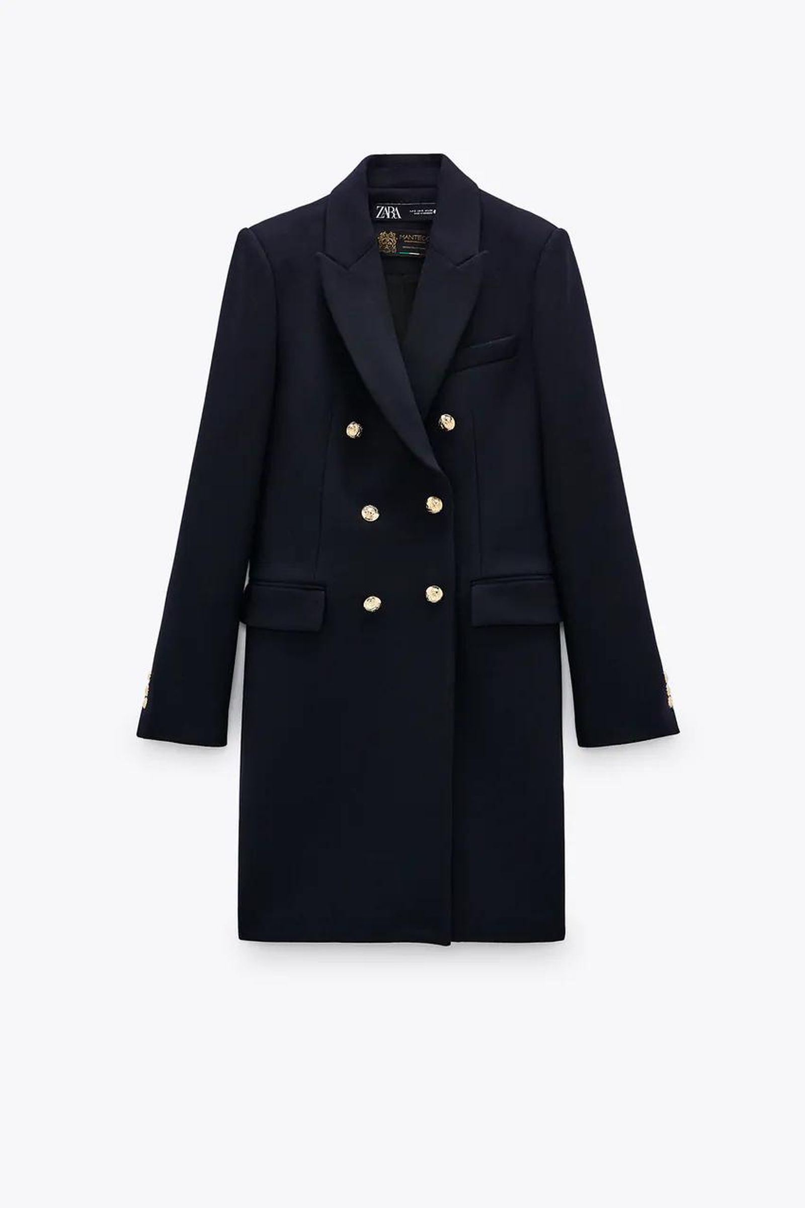 Abrigo cruzado de lana, ahora a 49, 99 euros.