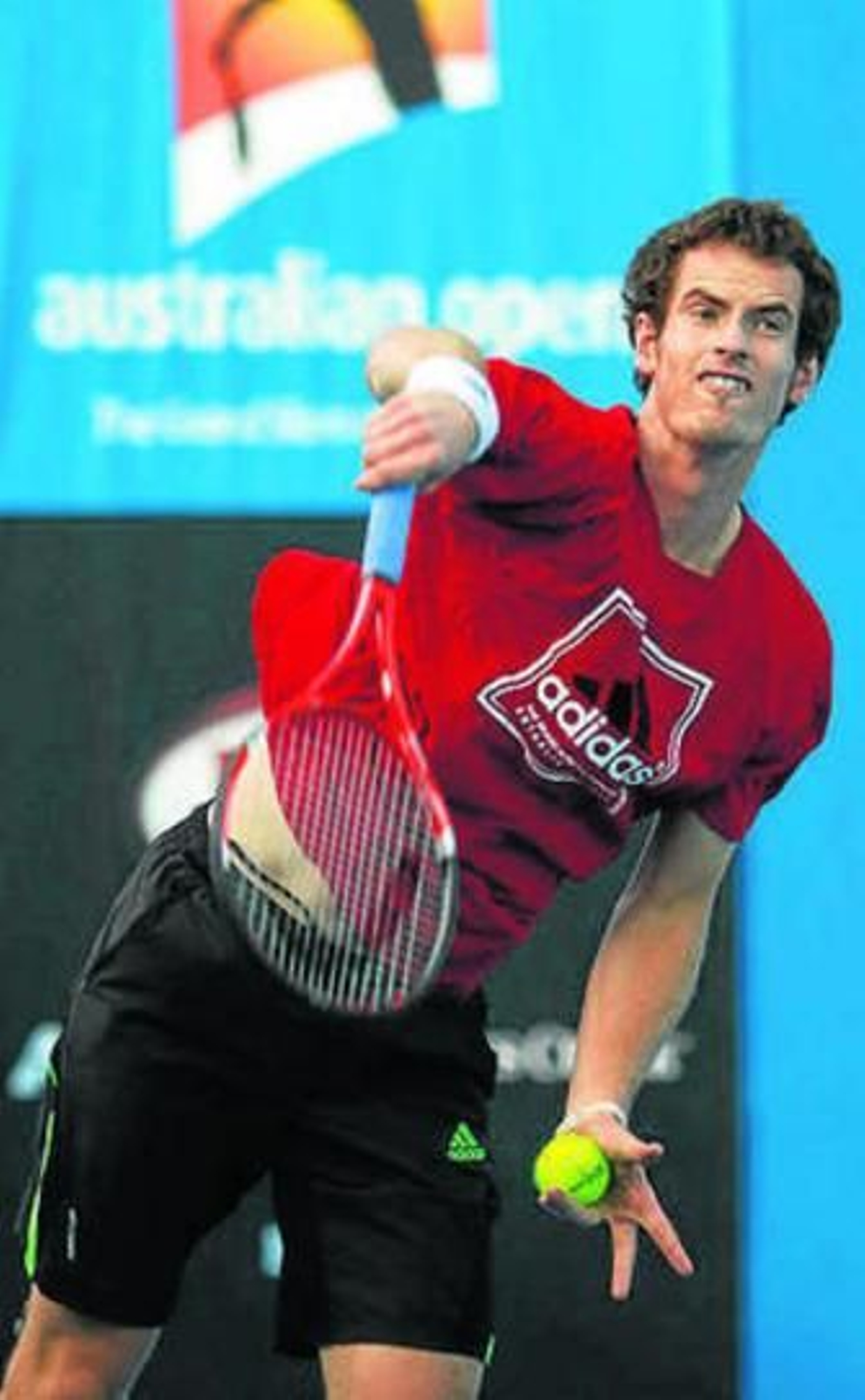 Murray, entrenándose.