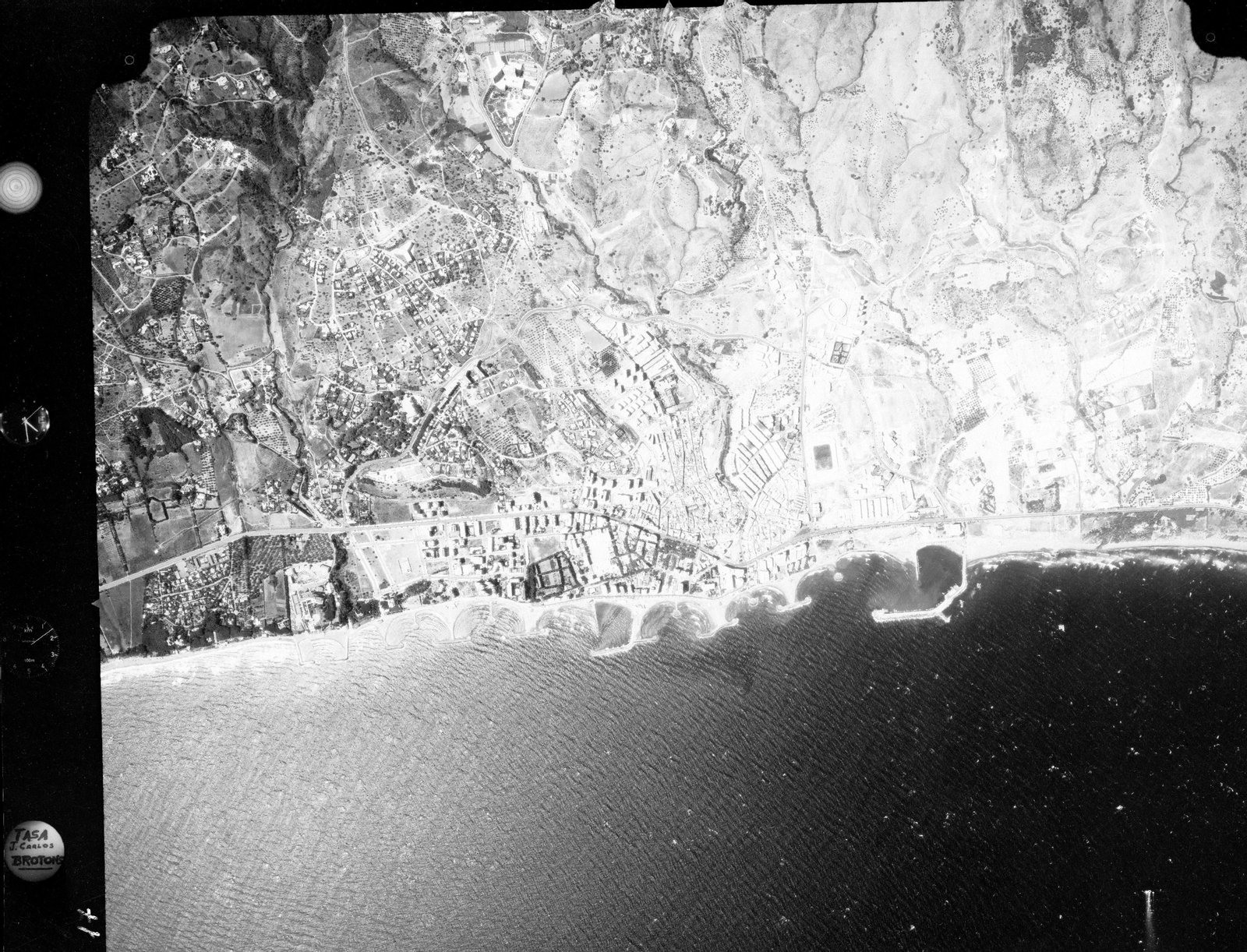 Vista aérea de Marbella en 1977