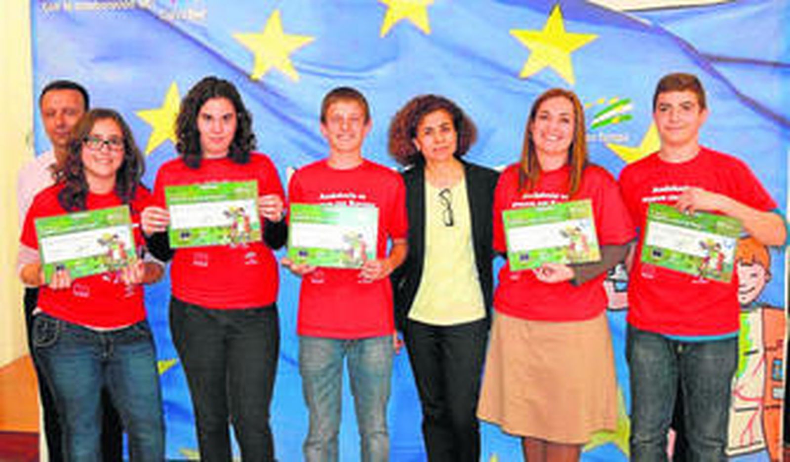 El equipo ganador del colegio Virgen del Mar.