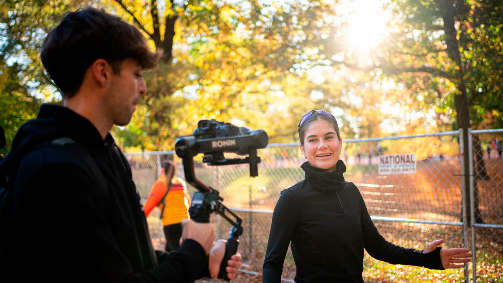 Cèlia Espanya grabando el final de 'Lo Repte' en Central Park