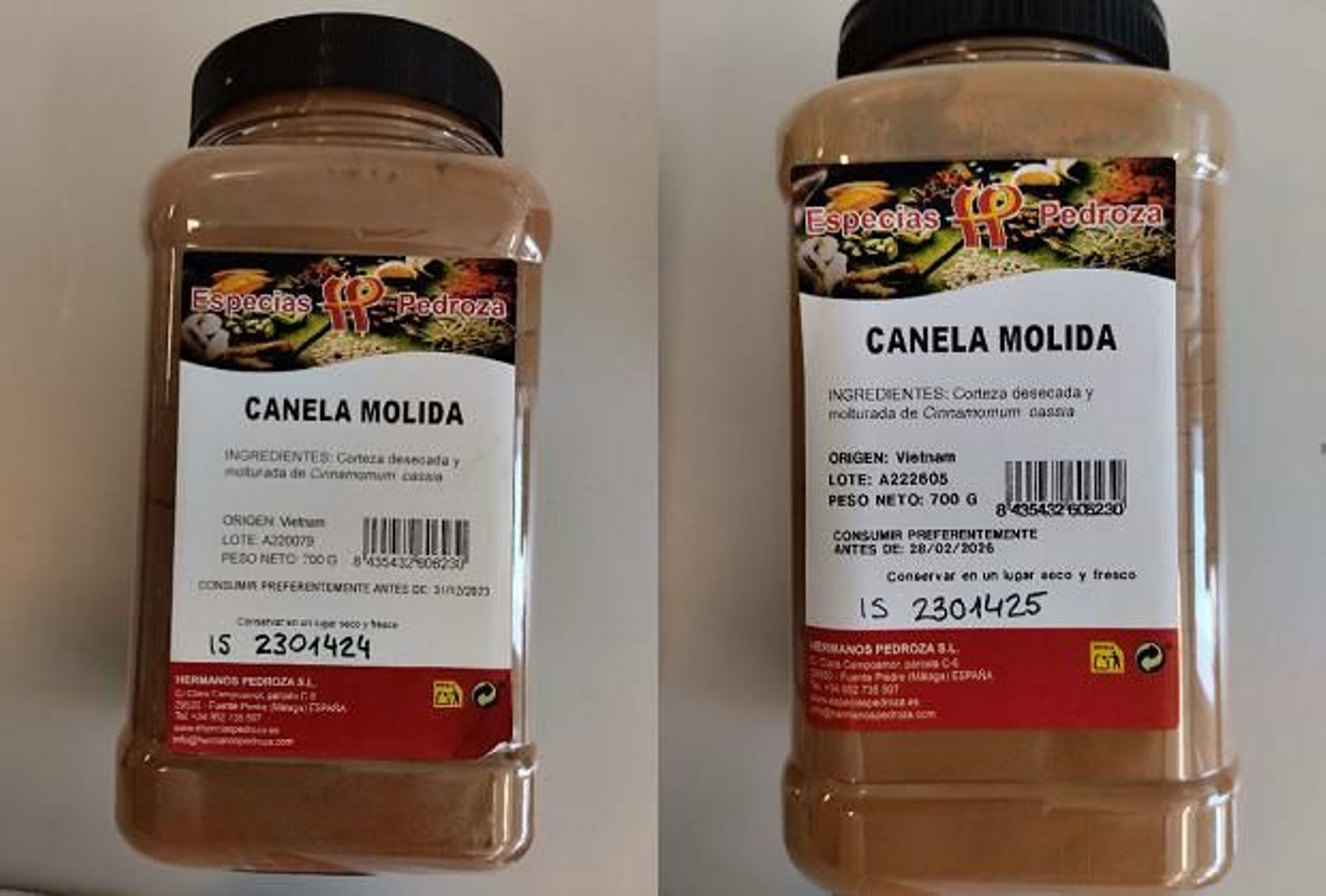 Retiran dos lotes de canela molida por presencia de la bacteria clostridium perfringens