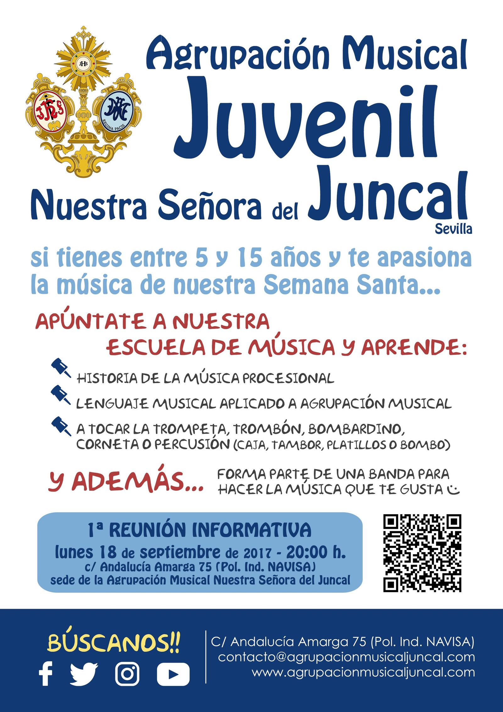 Cartel de la nueva banda juvenil de Ntra. Sra. del Juncal