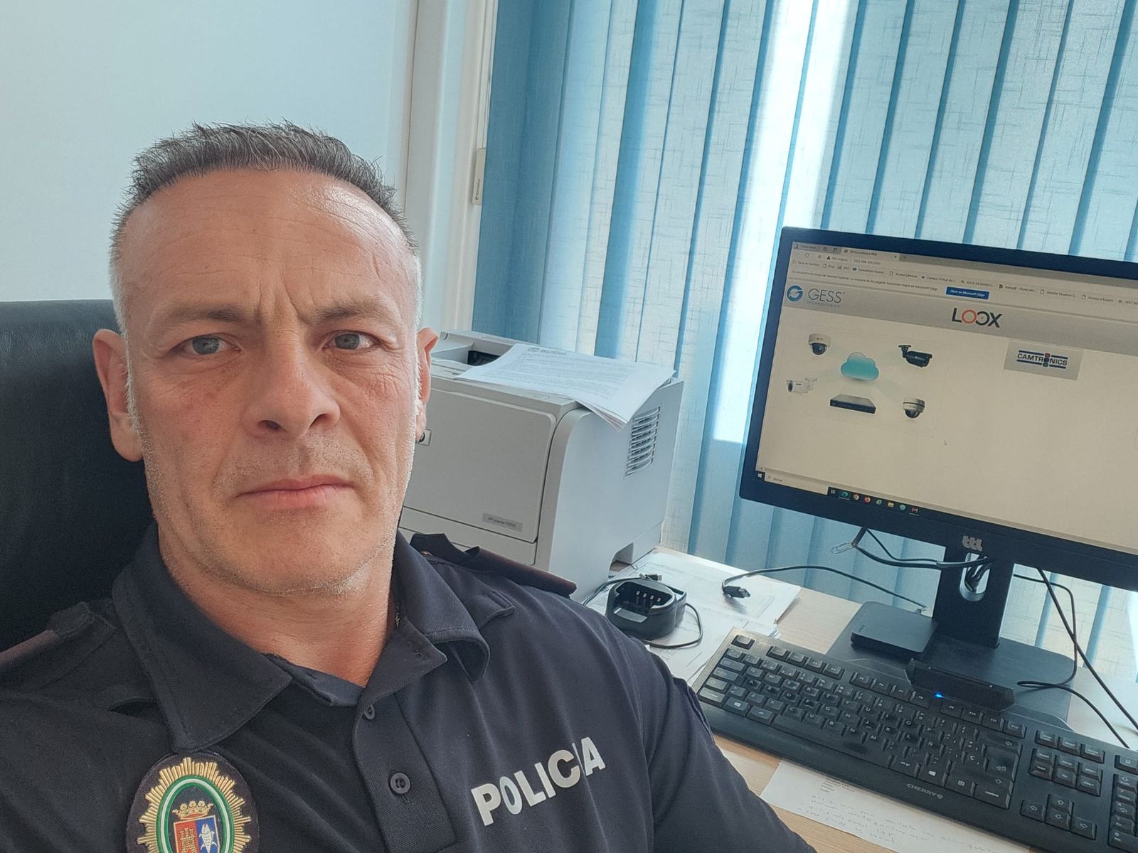 José Manuel Vallejo, en las dependencias de la Policía Local de Conil