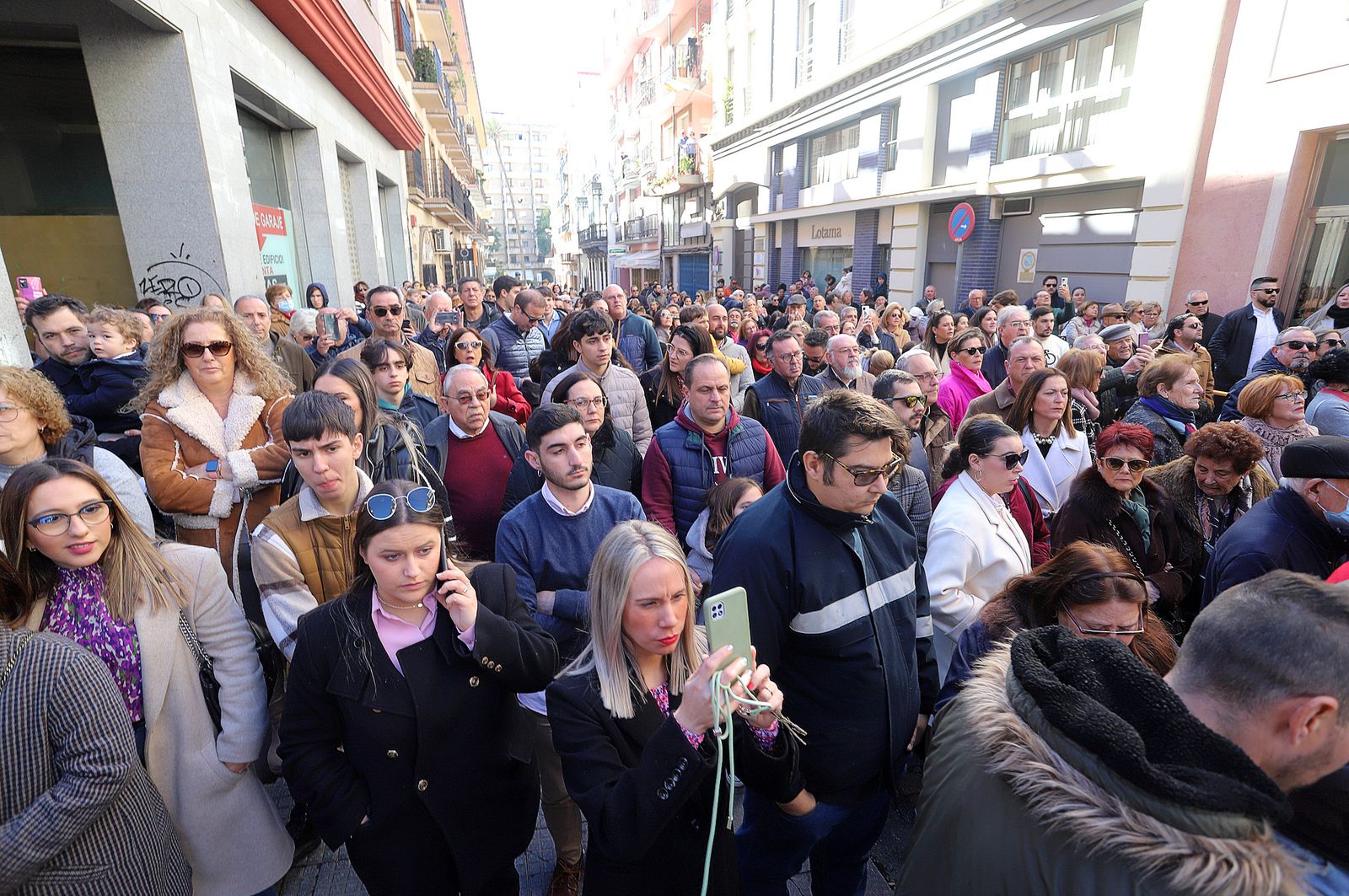 Imágenes del ambiente en la procesión de San Sebastián