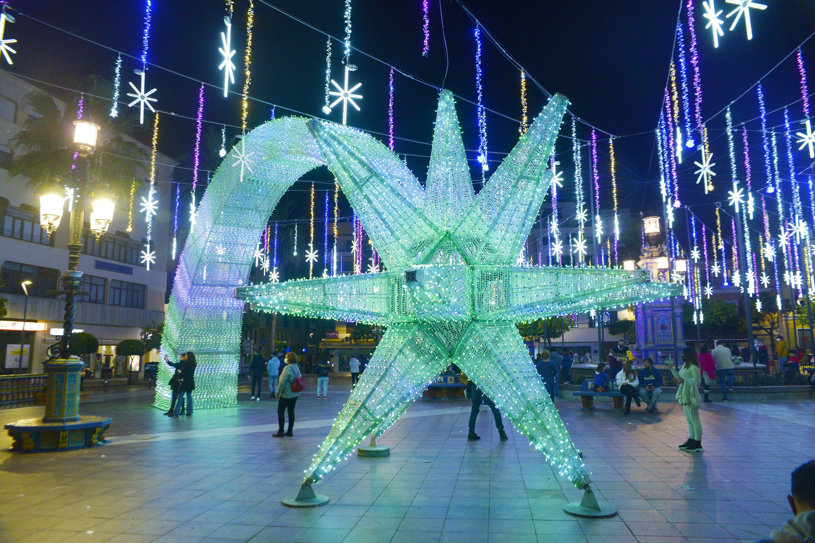Fotos del alhumbrado navideño de Algeciras