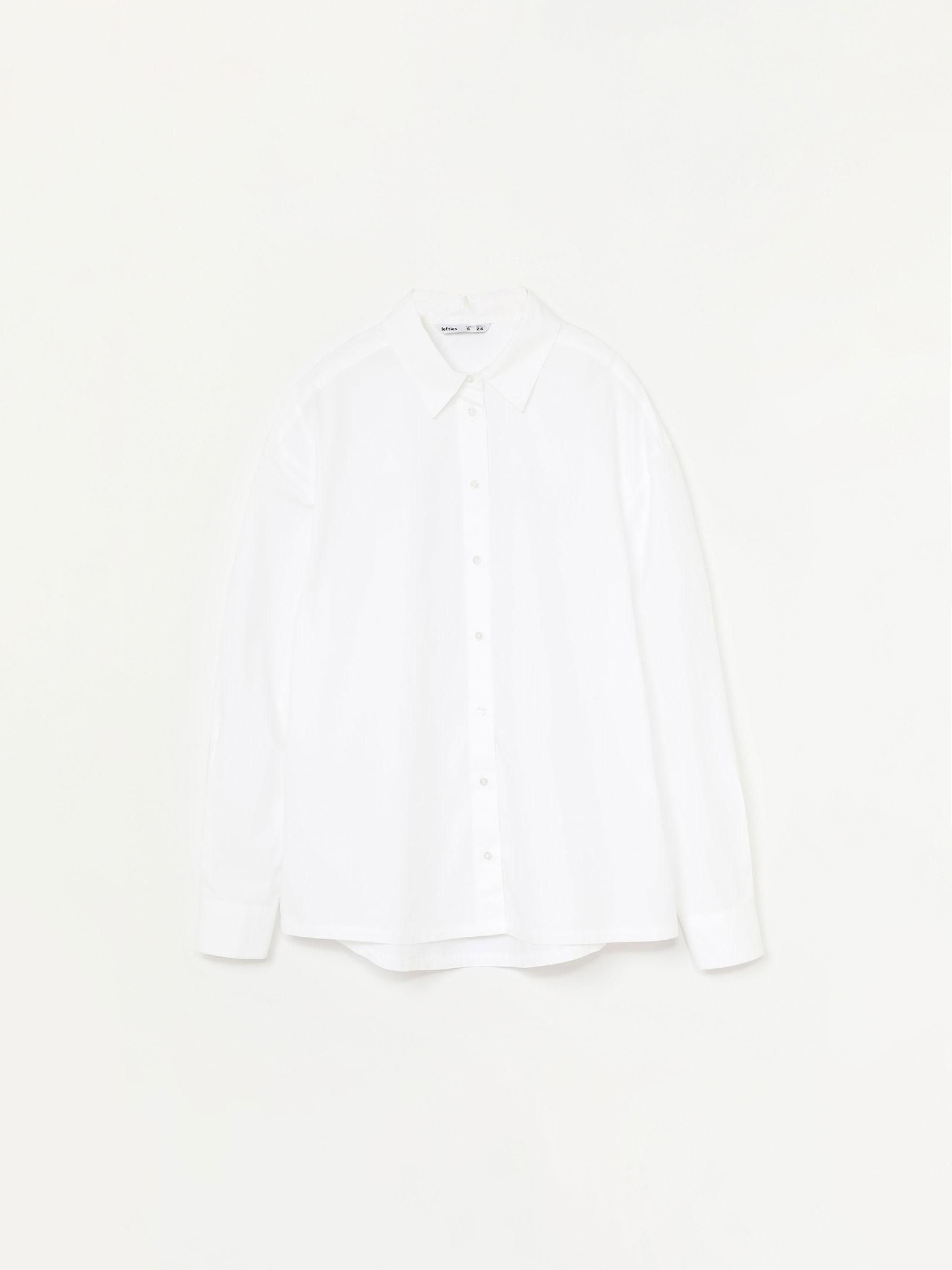 Camisa blanca de popelín de Lefties.