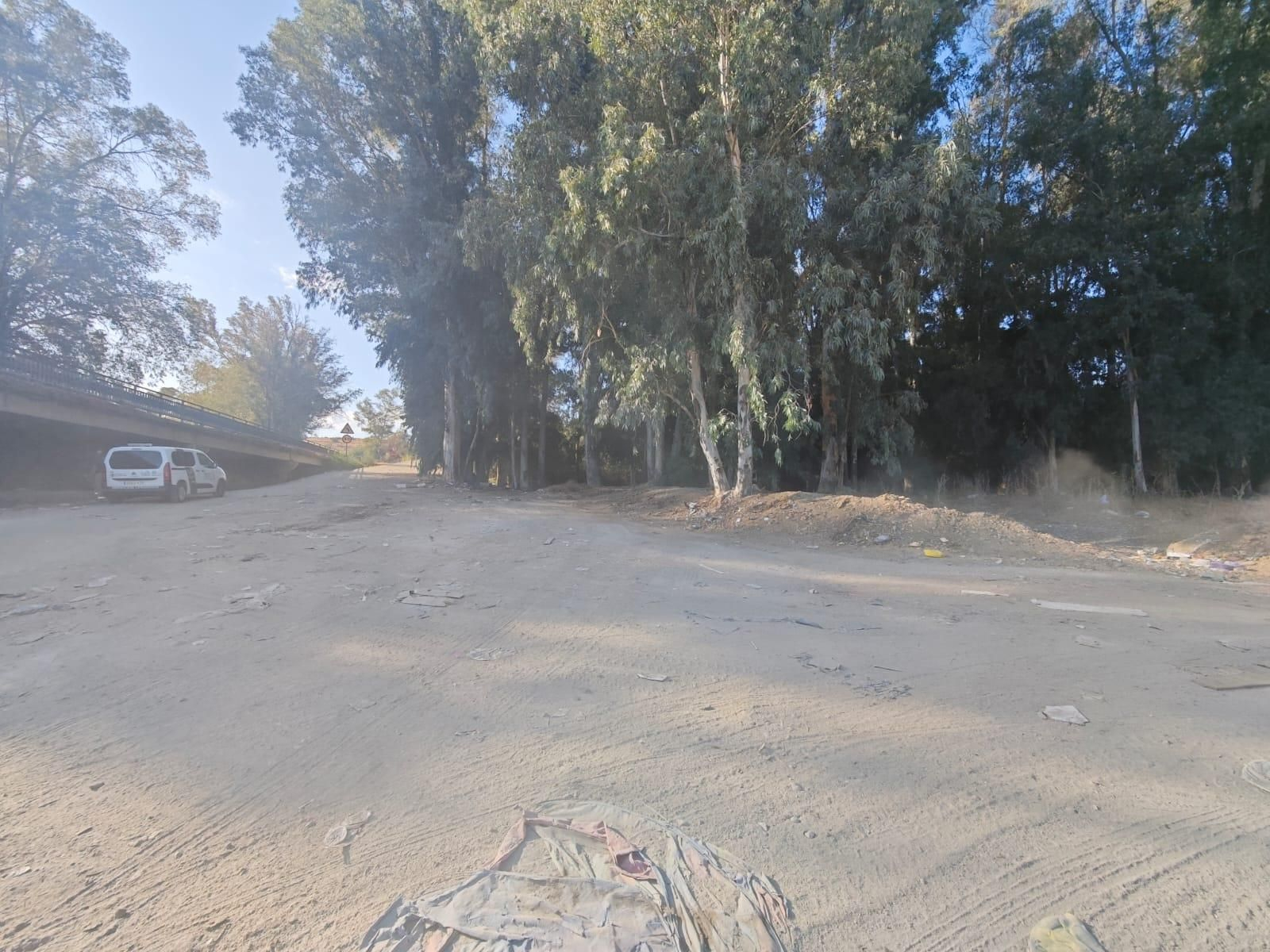 La zona limpia de vertidos tras la retirada por parte del Ayuntamiento.