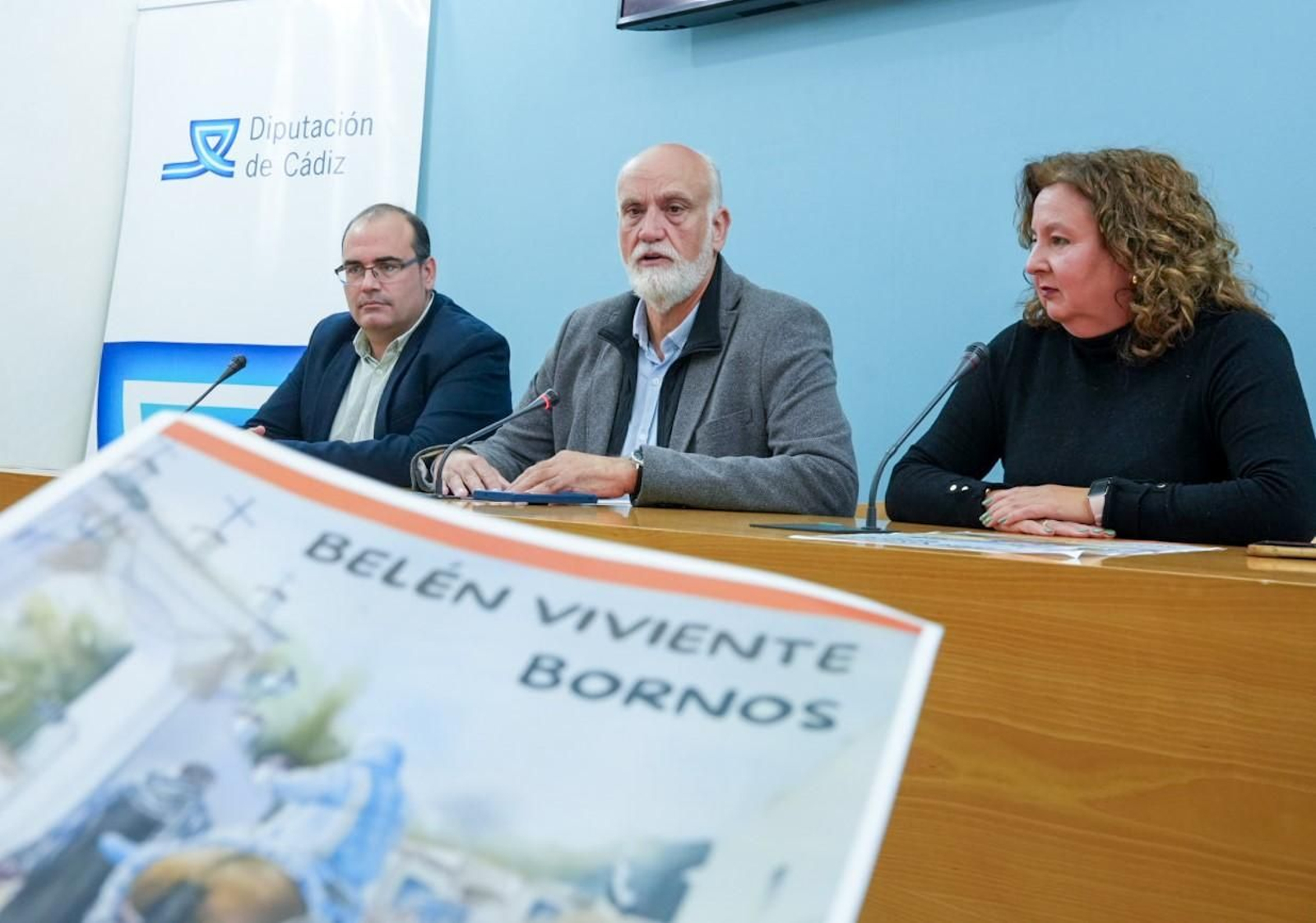 Presentación del belén viviente de Bornos en el Palacio Provincial.