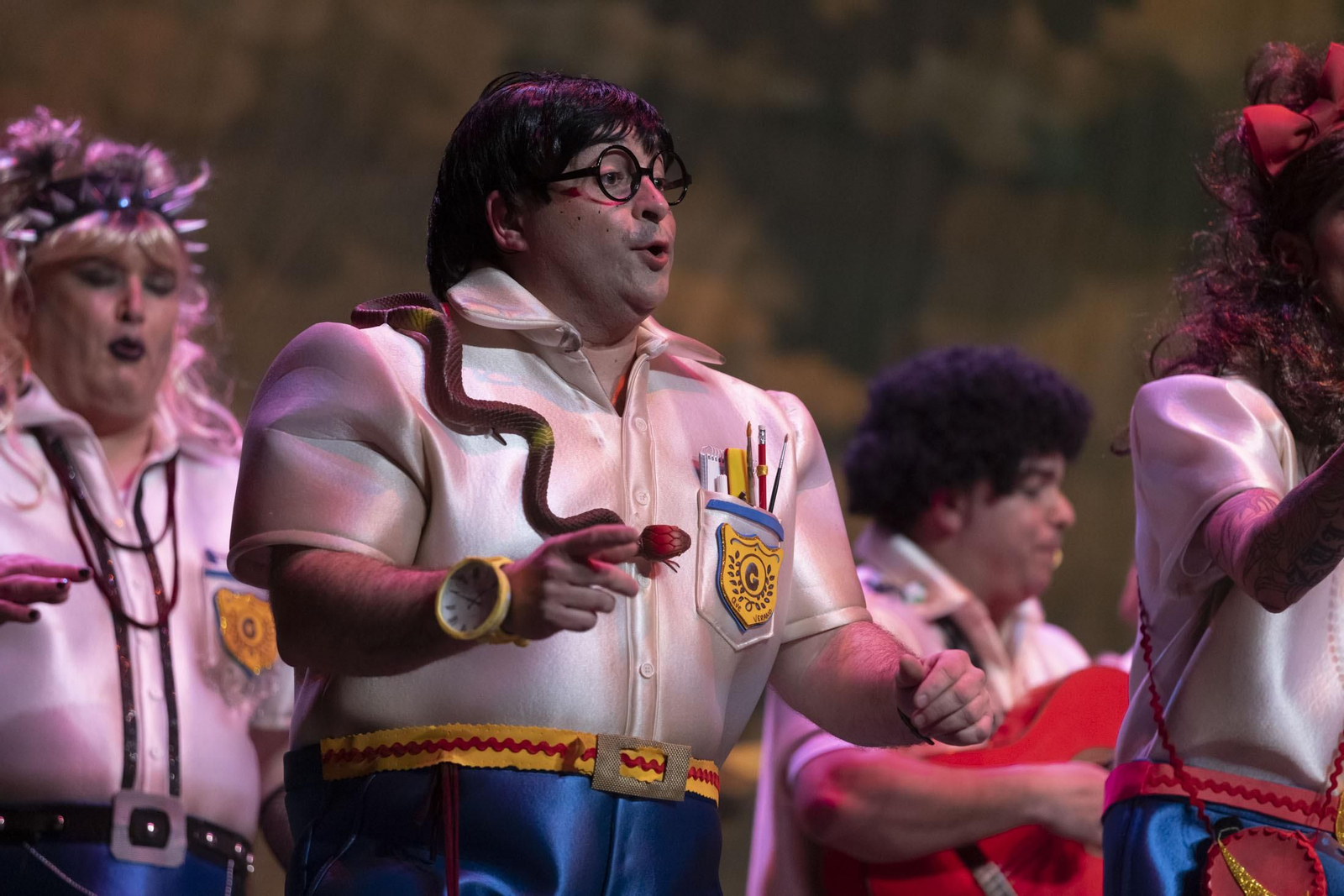 Imágenes de la actuación de la murga de Punta Umbría ‘¡Qué verano!’ en el Carnaval Colombino