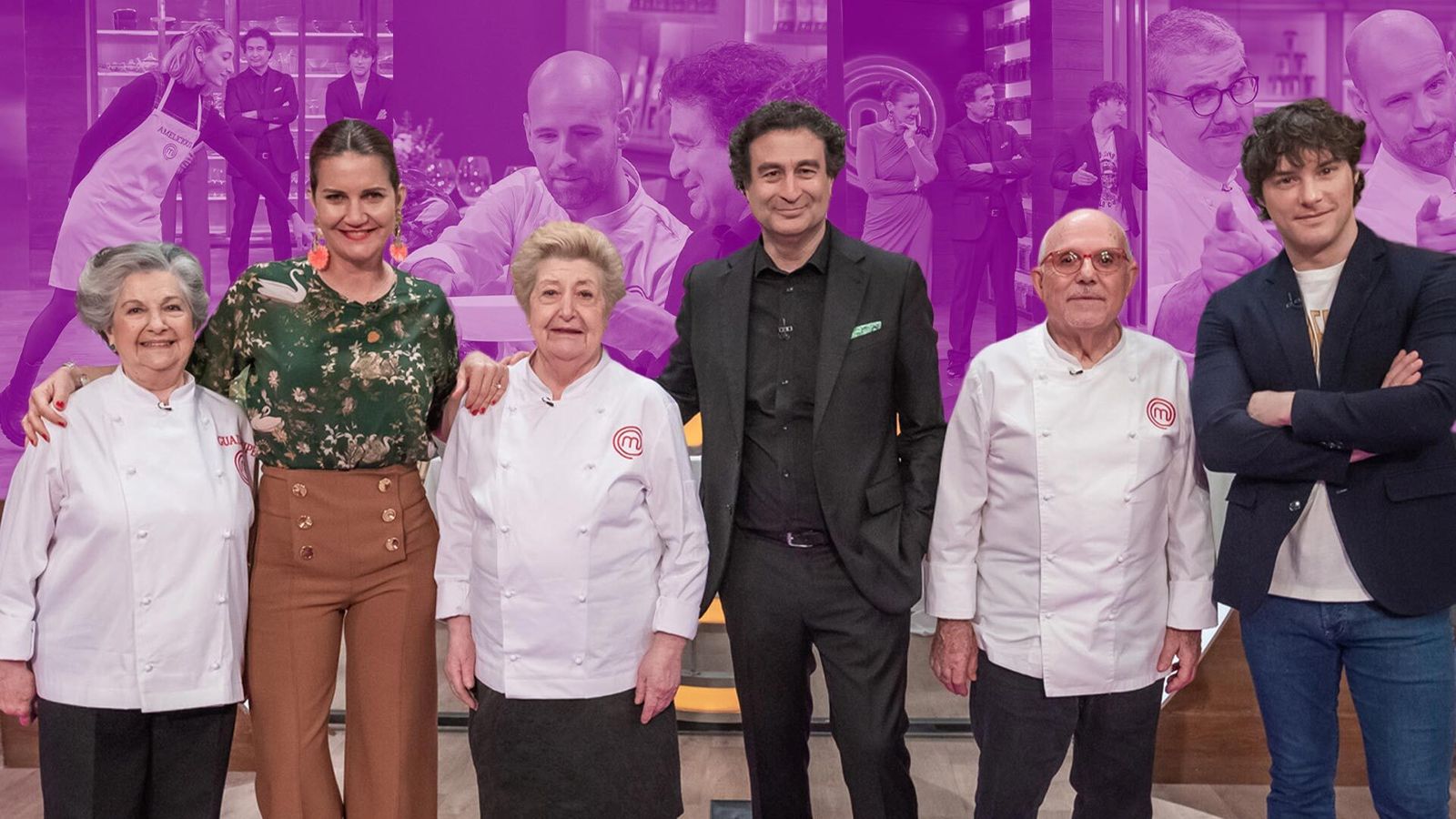 Los abuelos con el jurado de 'MasterChef'