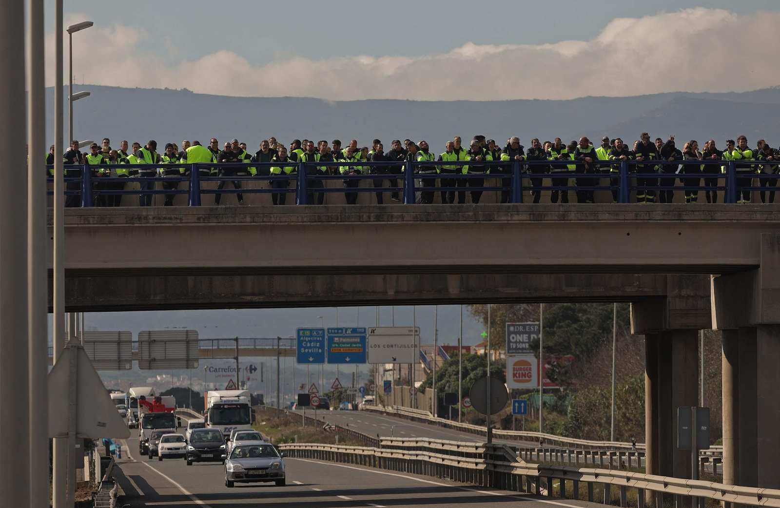 Fotos de la tractorada de agricultores del Valle del Guadiaro en el Campo de Gibraltar