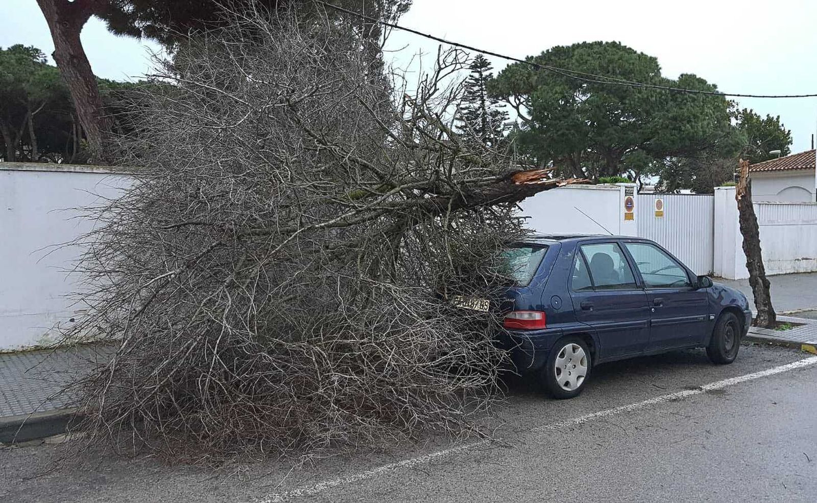 Efectos del temporal en Chiclana