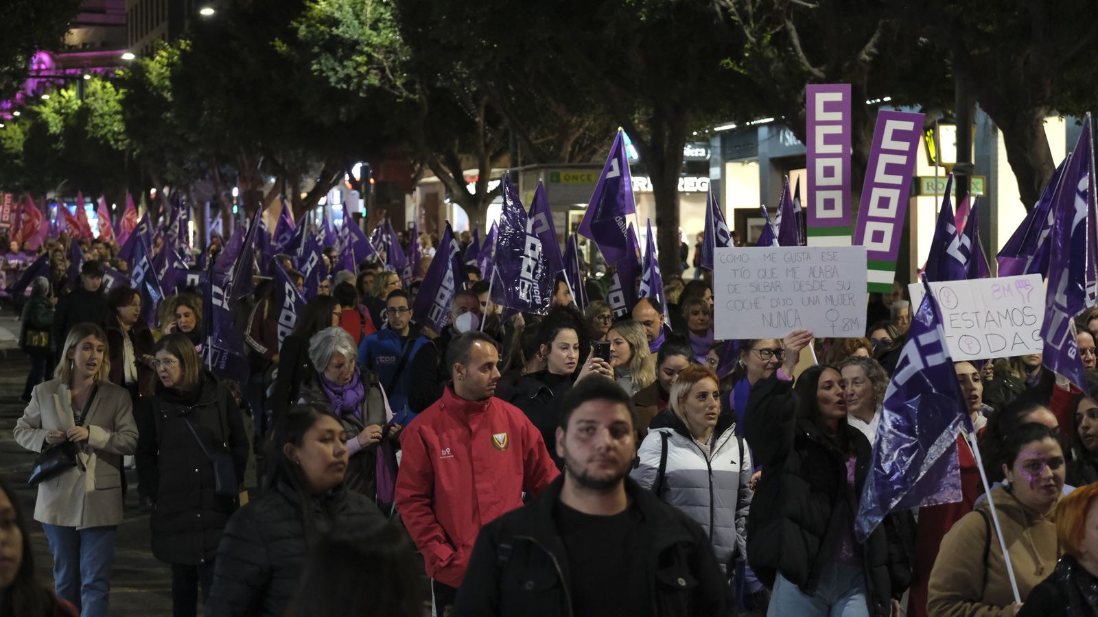 Imágenes de las manifestaciones por el Día de la Mujer en Almería