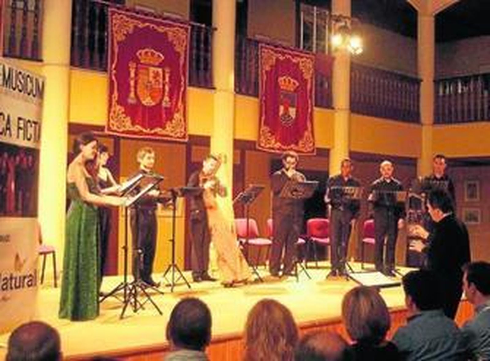 Pie de Música Ficta durante el concierto ofrecido el domingo en el Castillo de Santa Ana.