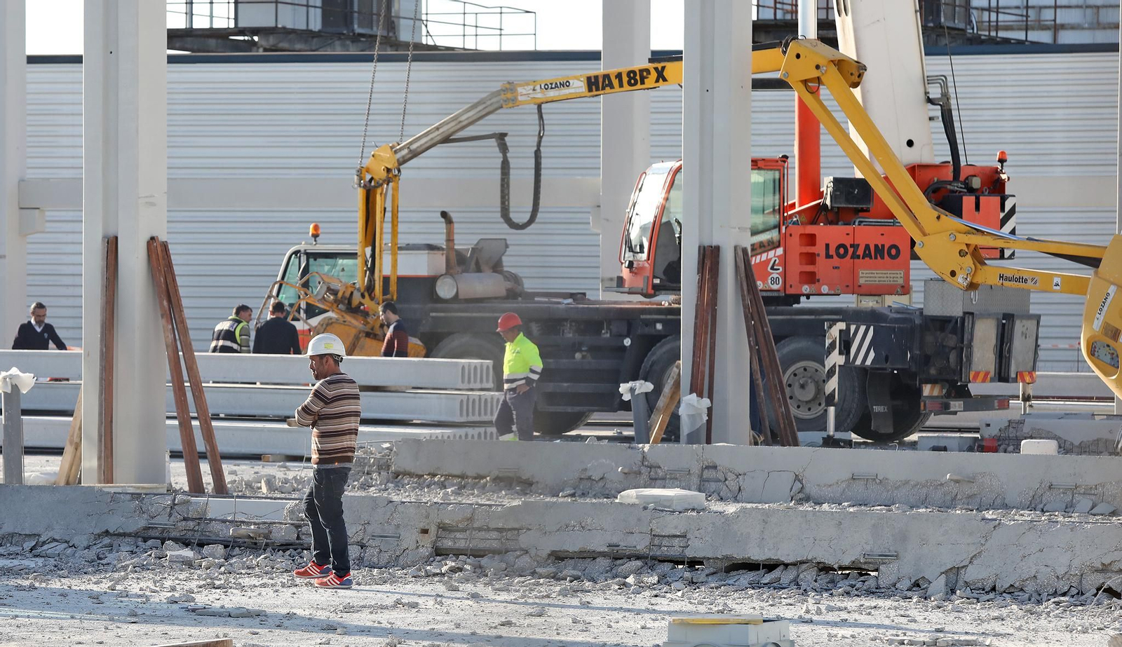 Imágenes de la obra donde ha fallecido un trabajador.