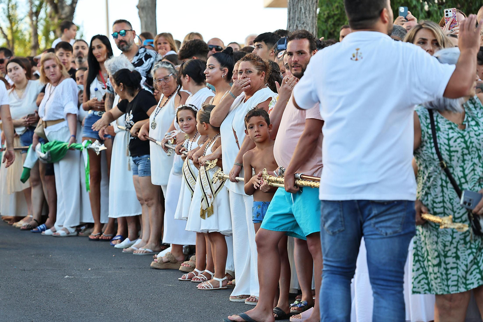 Imágenes de la Virgen del Carmen procesionando en Punta Umbría