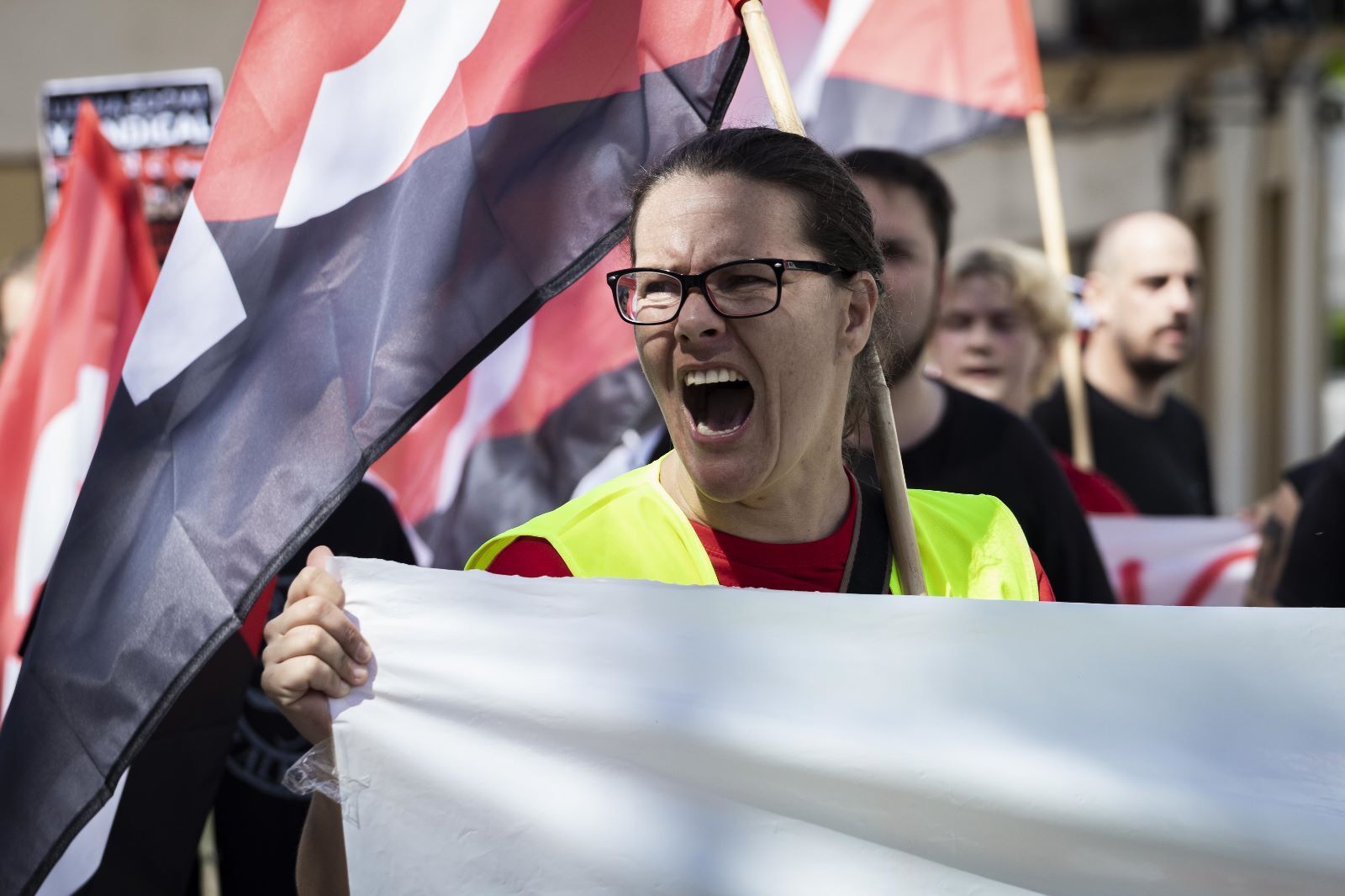 Manifestación del Primero de Mayo en Jerez bajo el lema 'Sobran los motivos'