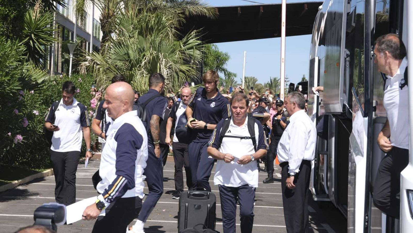 La llegada del Real Madrid a Almería en imágenes