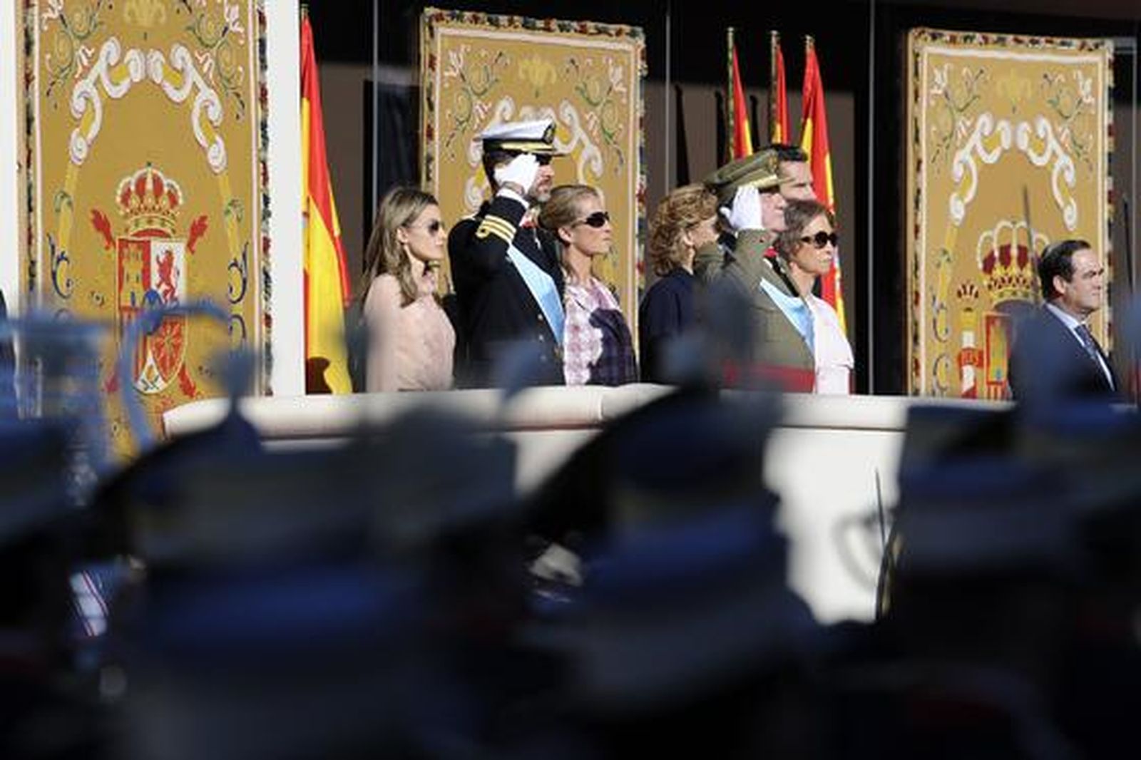 Desfile militar con motivo del día de la Fiesta Nacional. / AFP