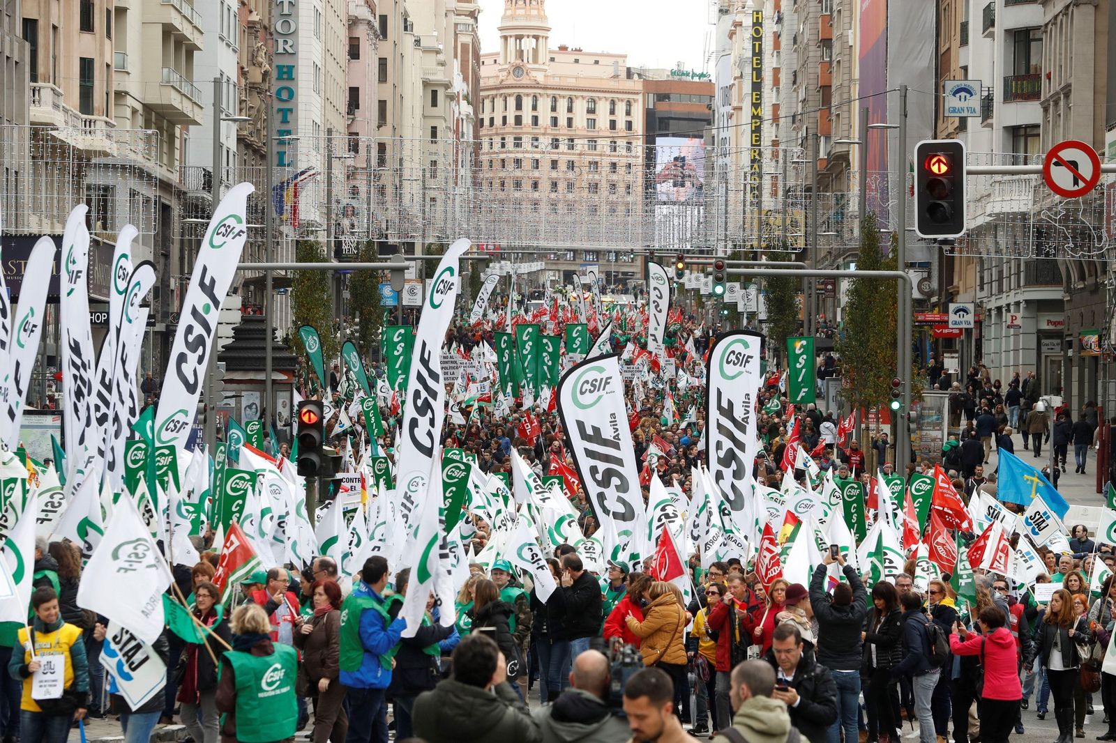 Manifestación de los funcionarios de Justicia en Madrid.