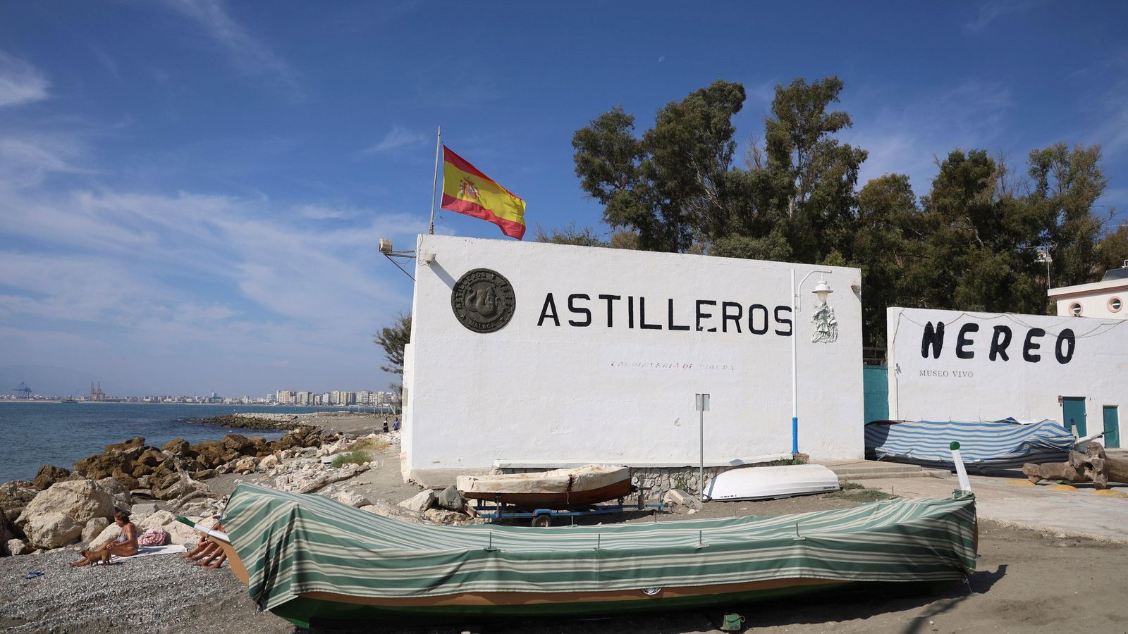 Fachada de Astileros Nereo, en Pedregalejo.