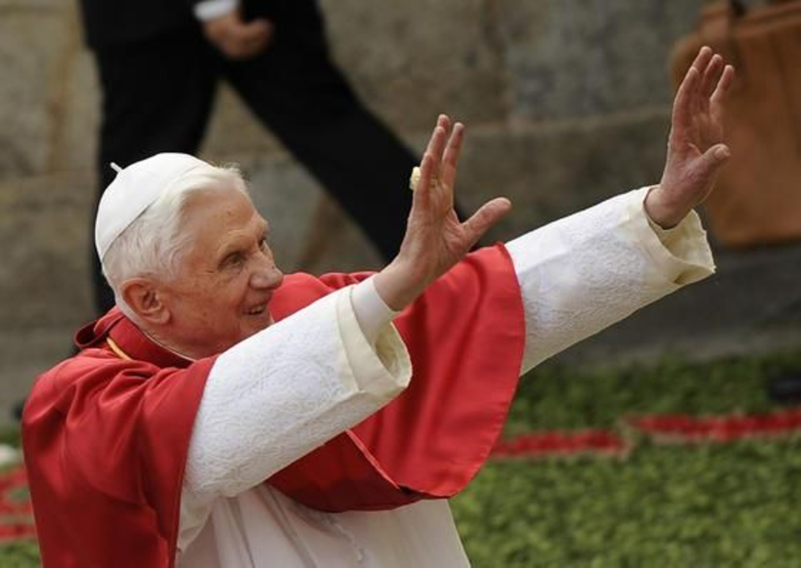 Ratzinger visita Santiago en su segunda visita a España como Pontífice. / AFP