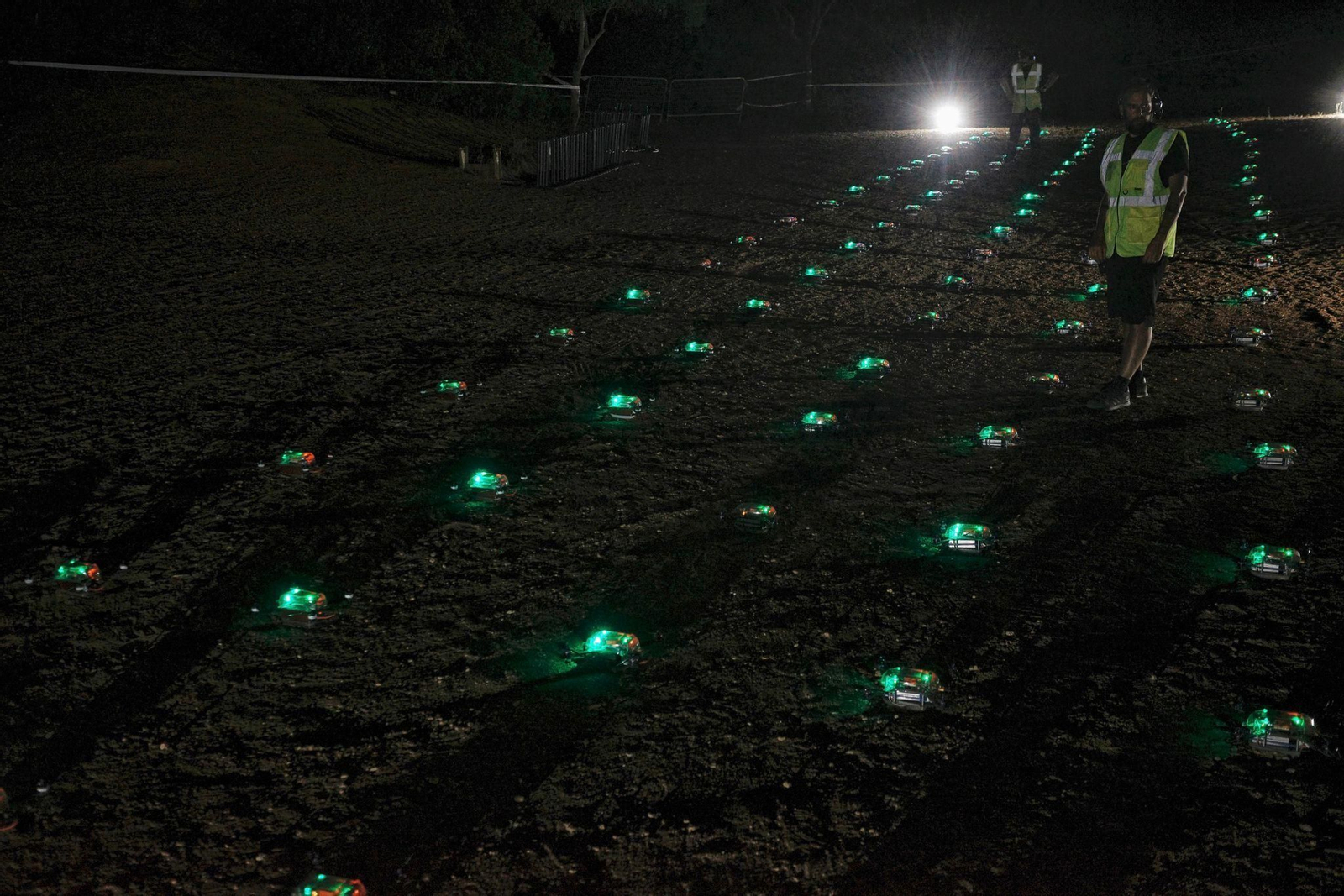 El espectáculo de drones de la Feria de Puerto Real, en imágenes