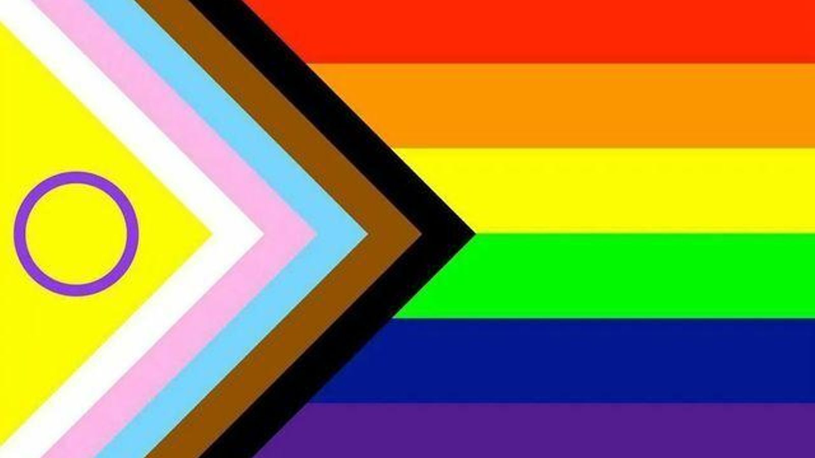 Bandera arcoíris, trans, intersex y de personas de color