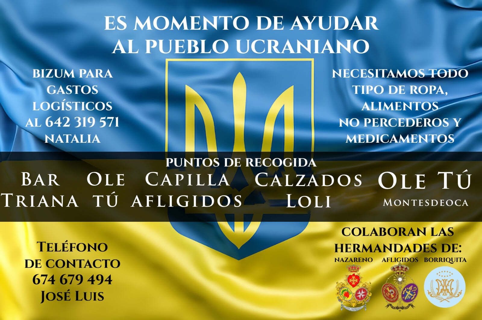 El cartel que anuncia la iniciativa solidaria.