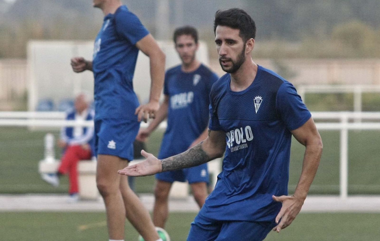 Ranchero, en un entrenamiento con el Algeciras.